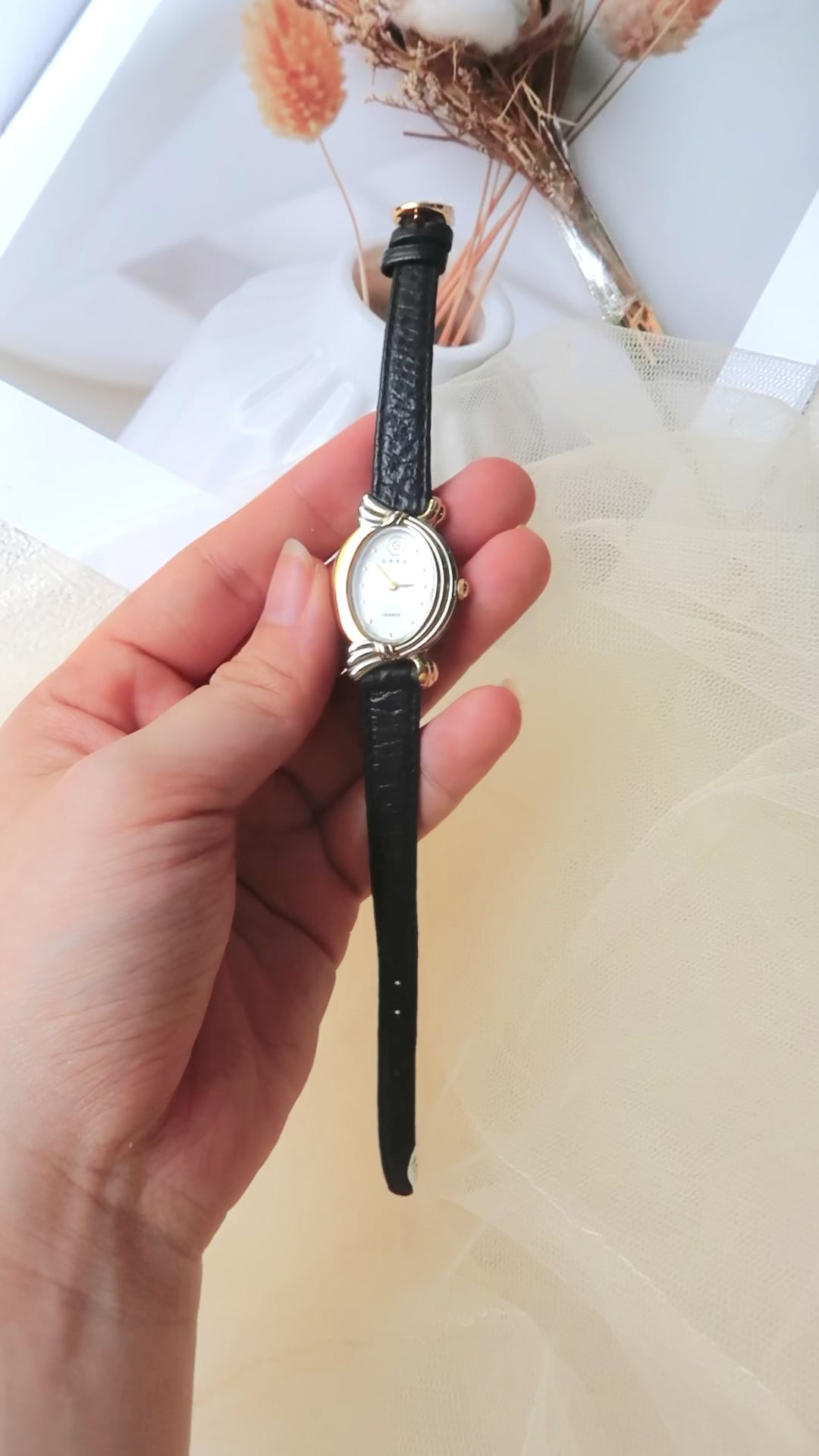 GRES by Ctz. Two Tone Leather Strap Watch