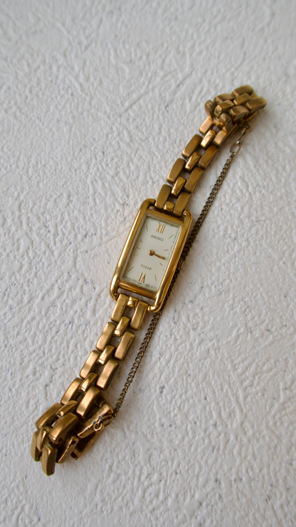 S. Tisse Rose Gold Chain Square Dial