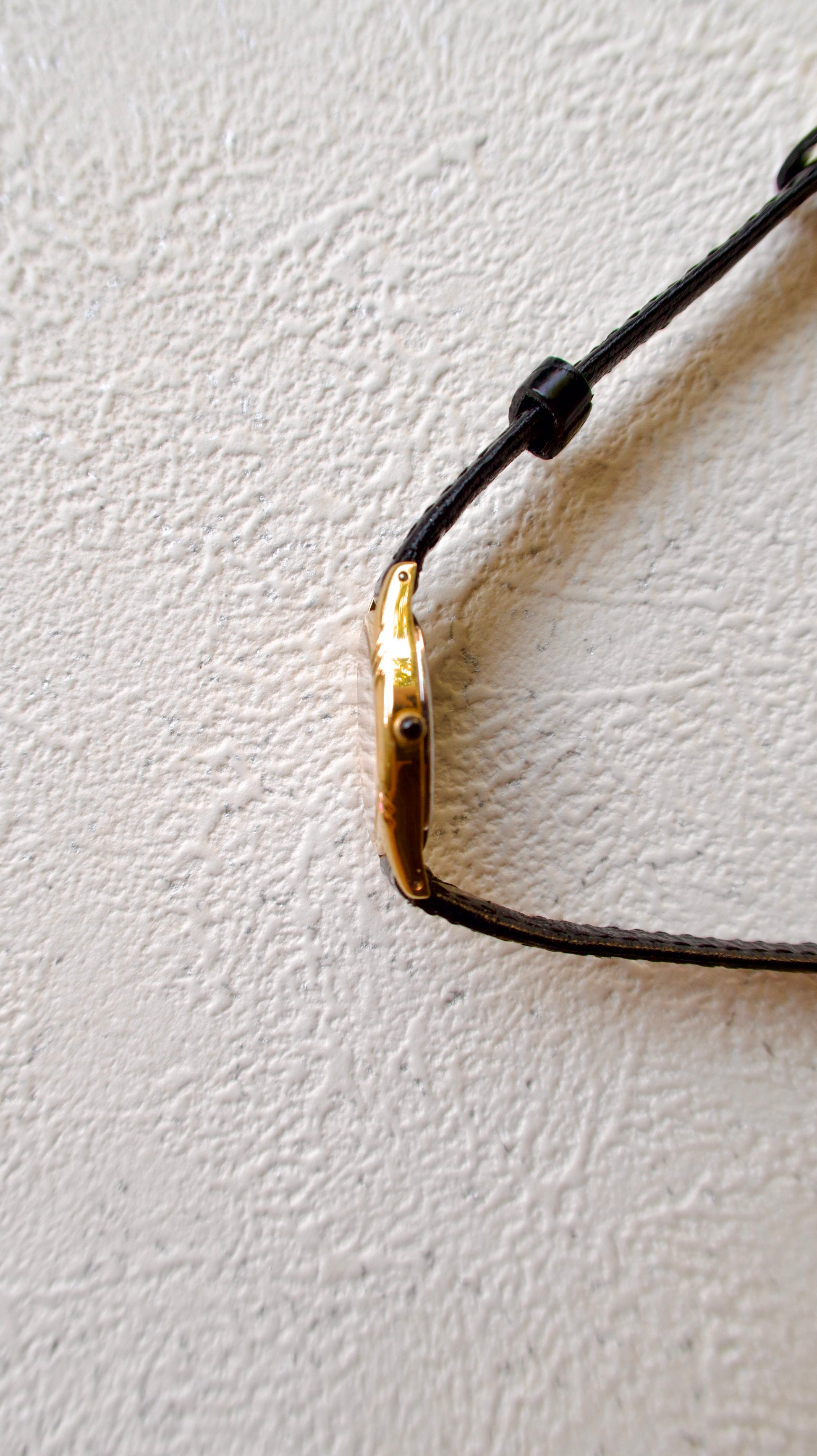 S. Exceline Oval Gold Dial with Black Strap