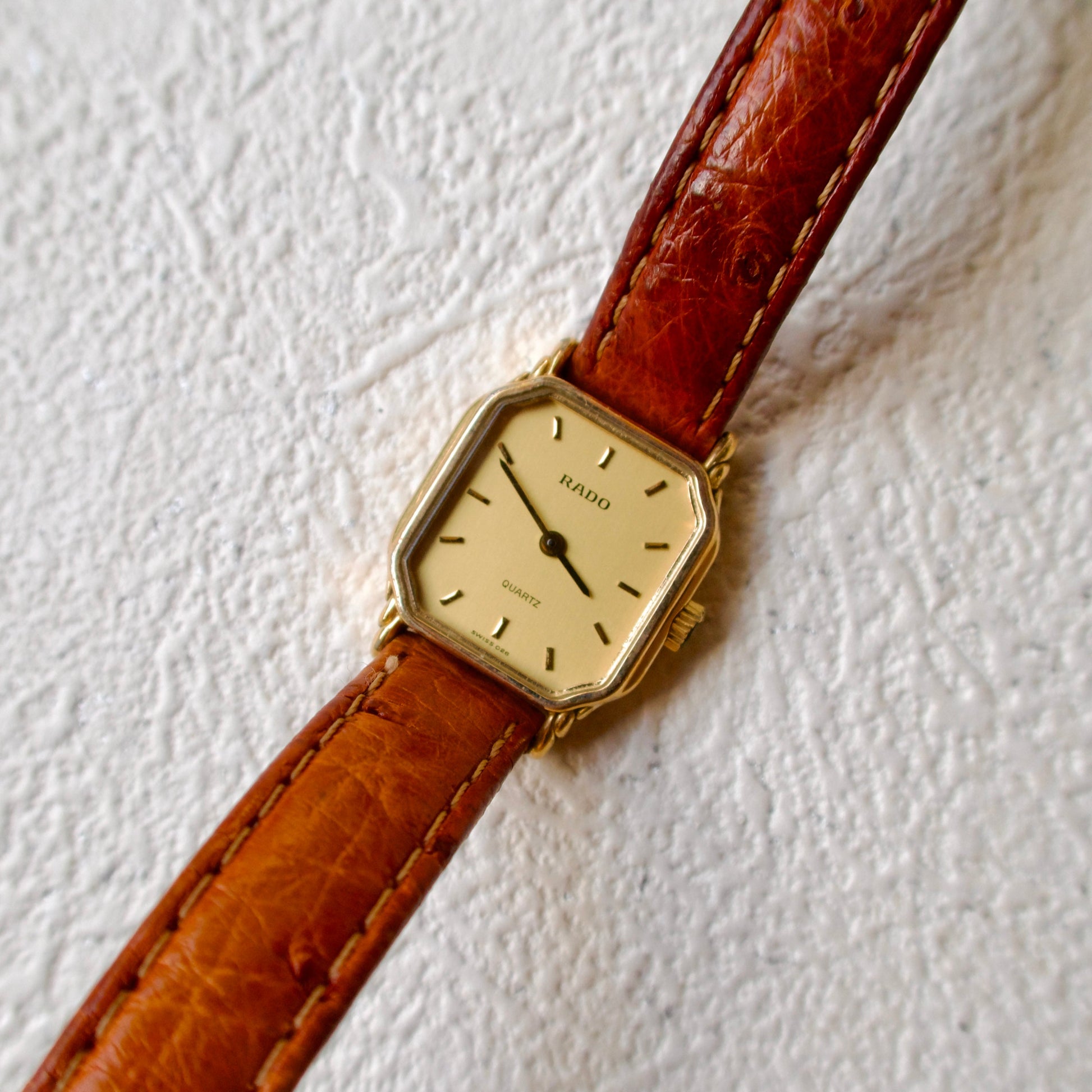 RD. Gold Octagon Dial with Tan Leather