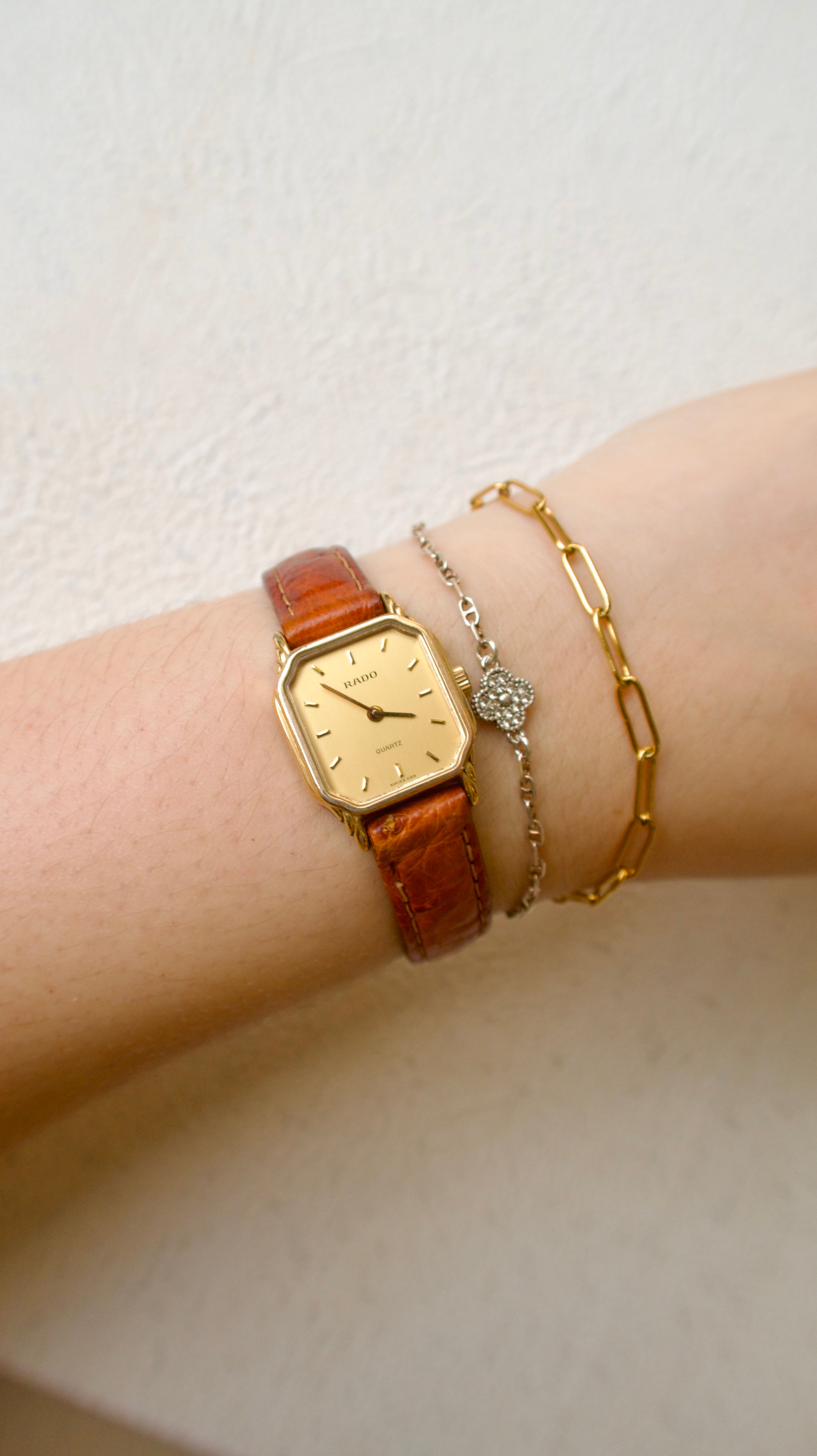 RD. Gold Octagon Dial with Tan Leather