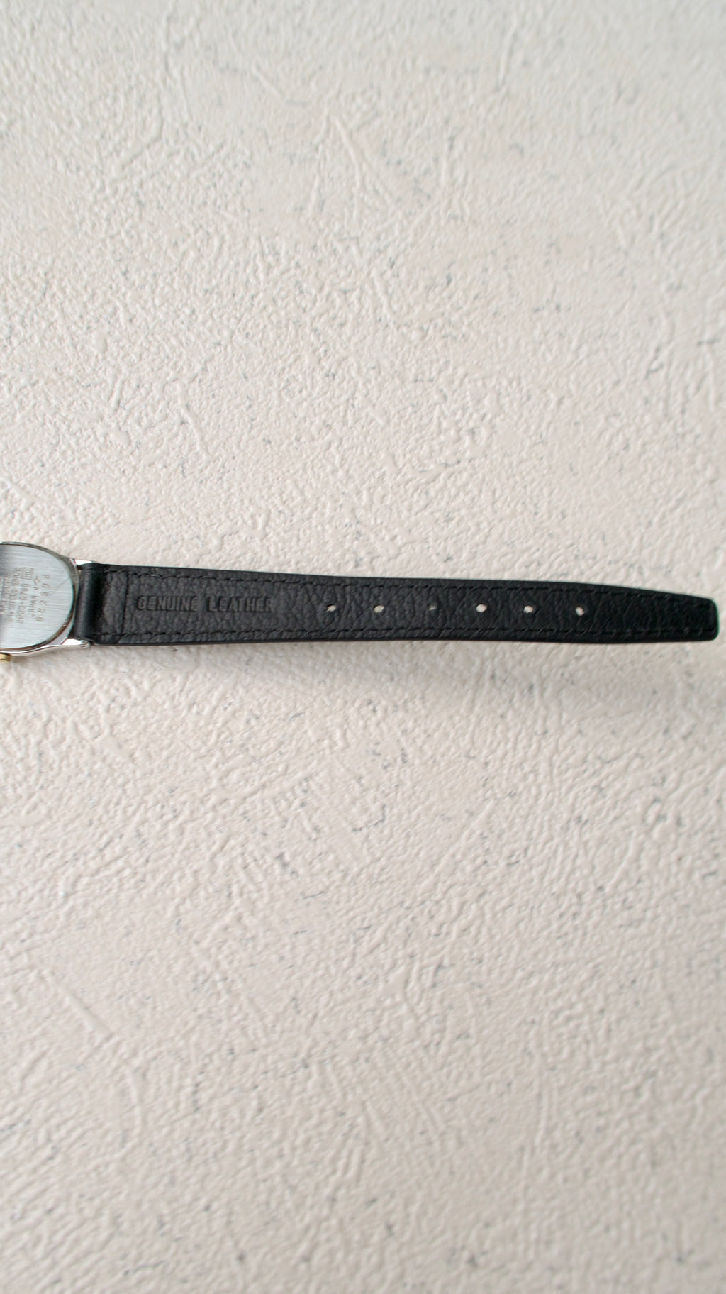 S. Two Tone Black Strap Watch