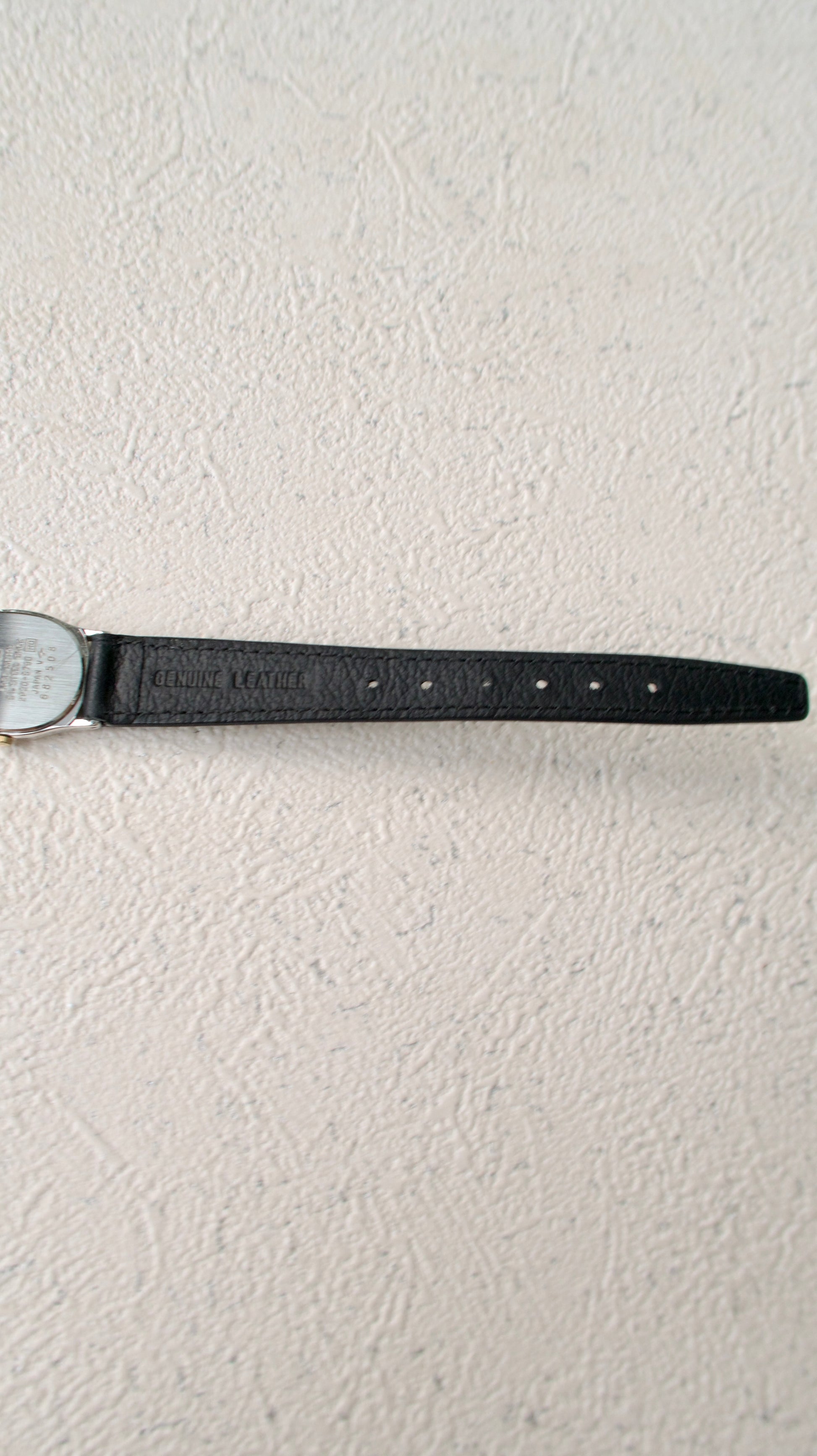S. Two Tone Black Strap Watch