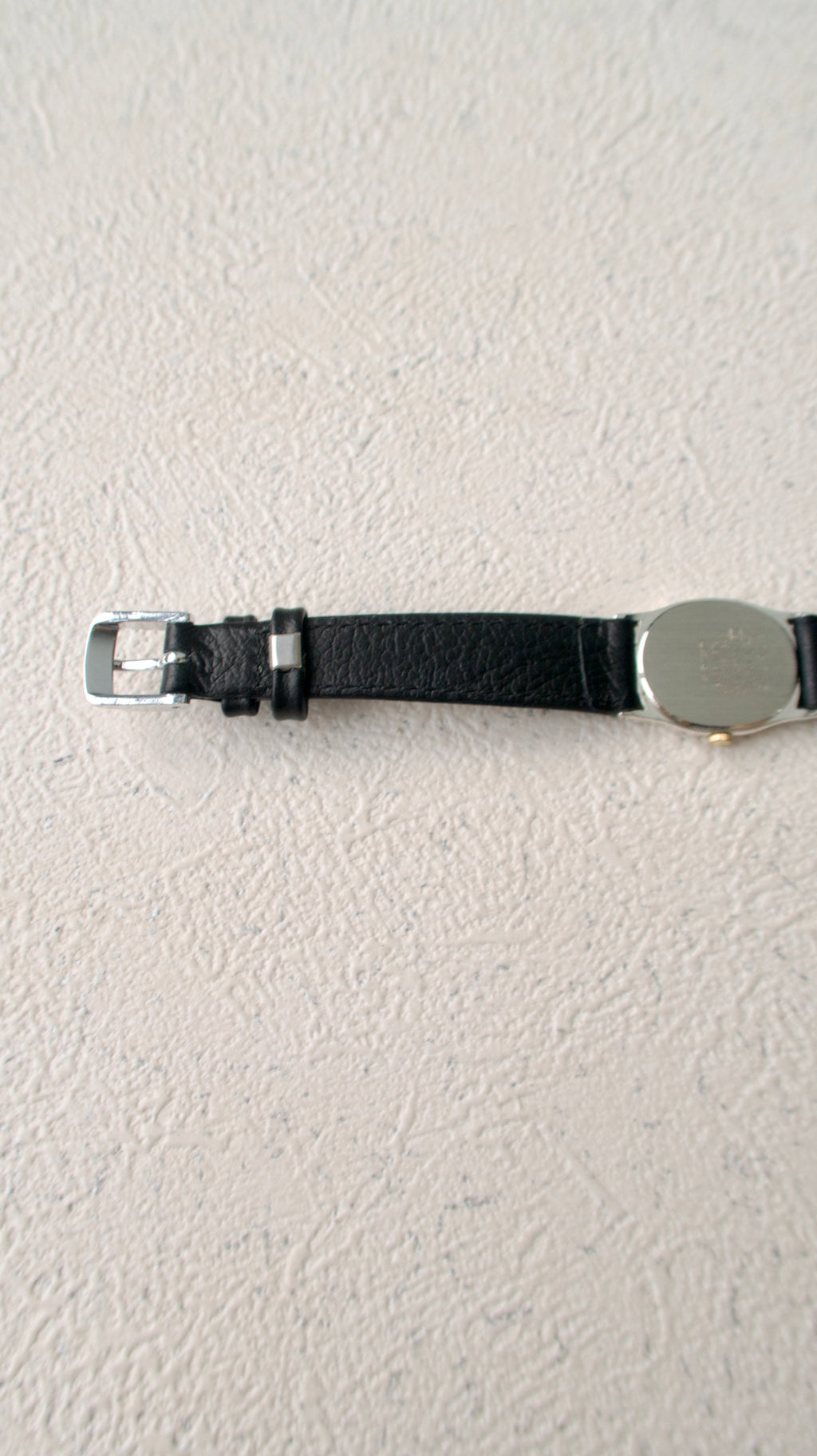 S. Two Tone Black Strap Watch