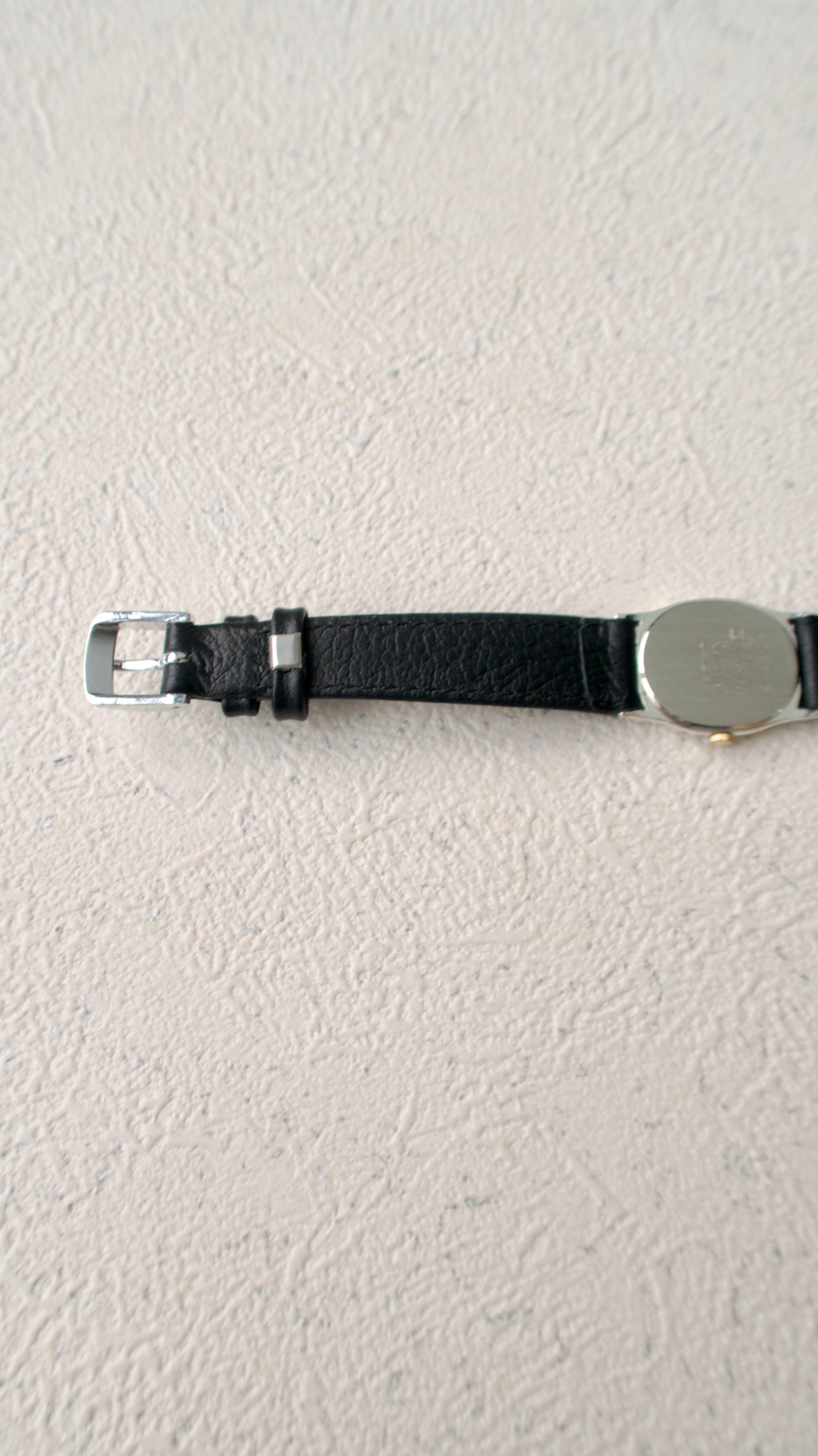 S. Two Tone Black Strap Watch