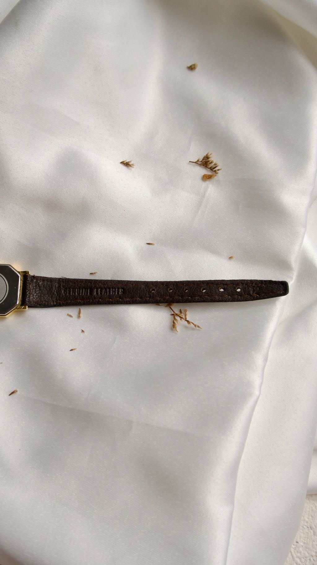RD. Gold Square Dial with Brown Leather Strap