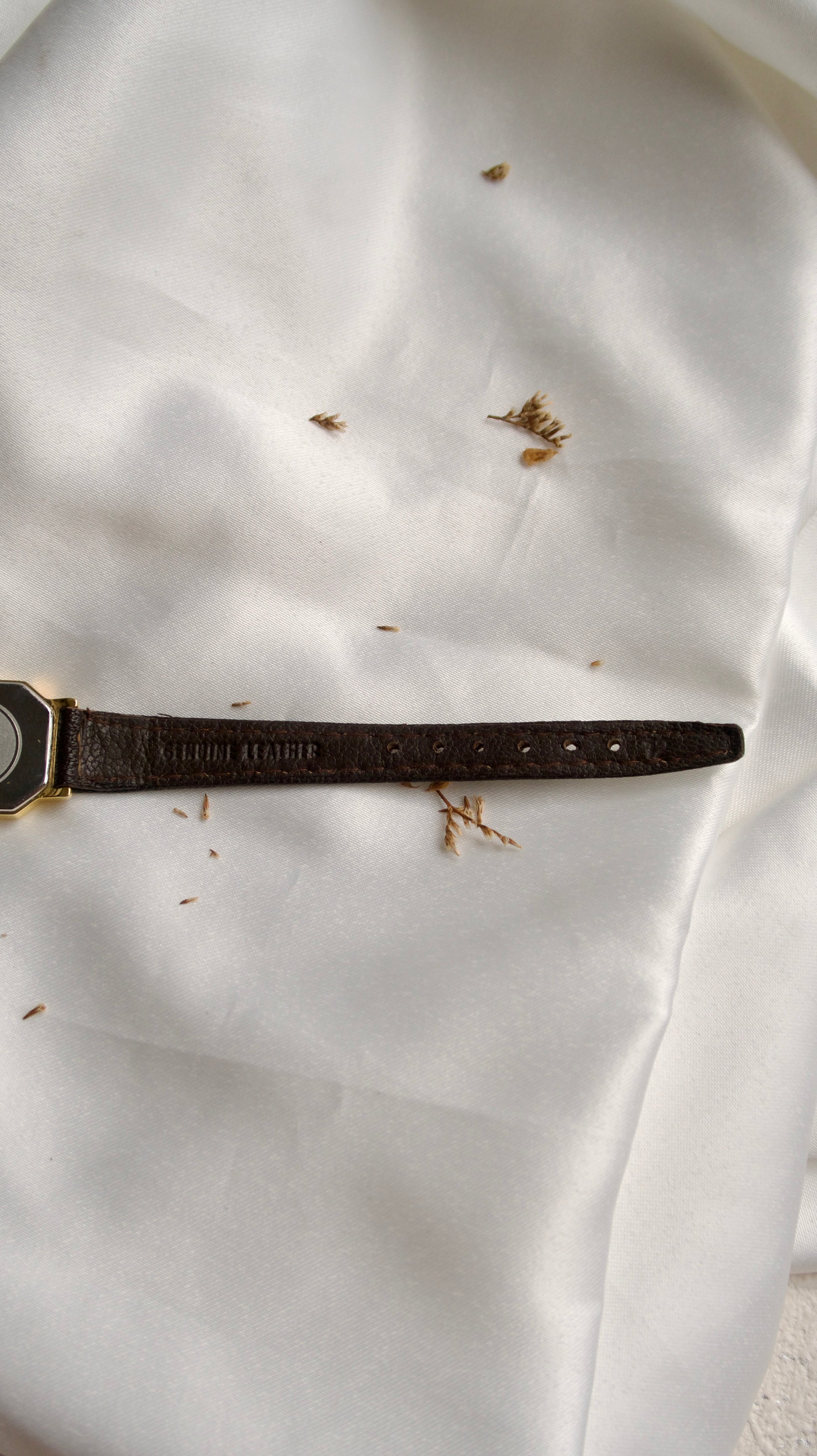 RD. Gold Square Dial with Brown Leather Strap