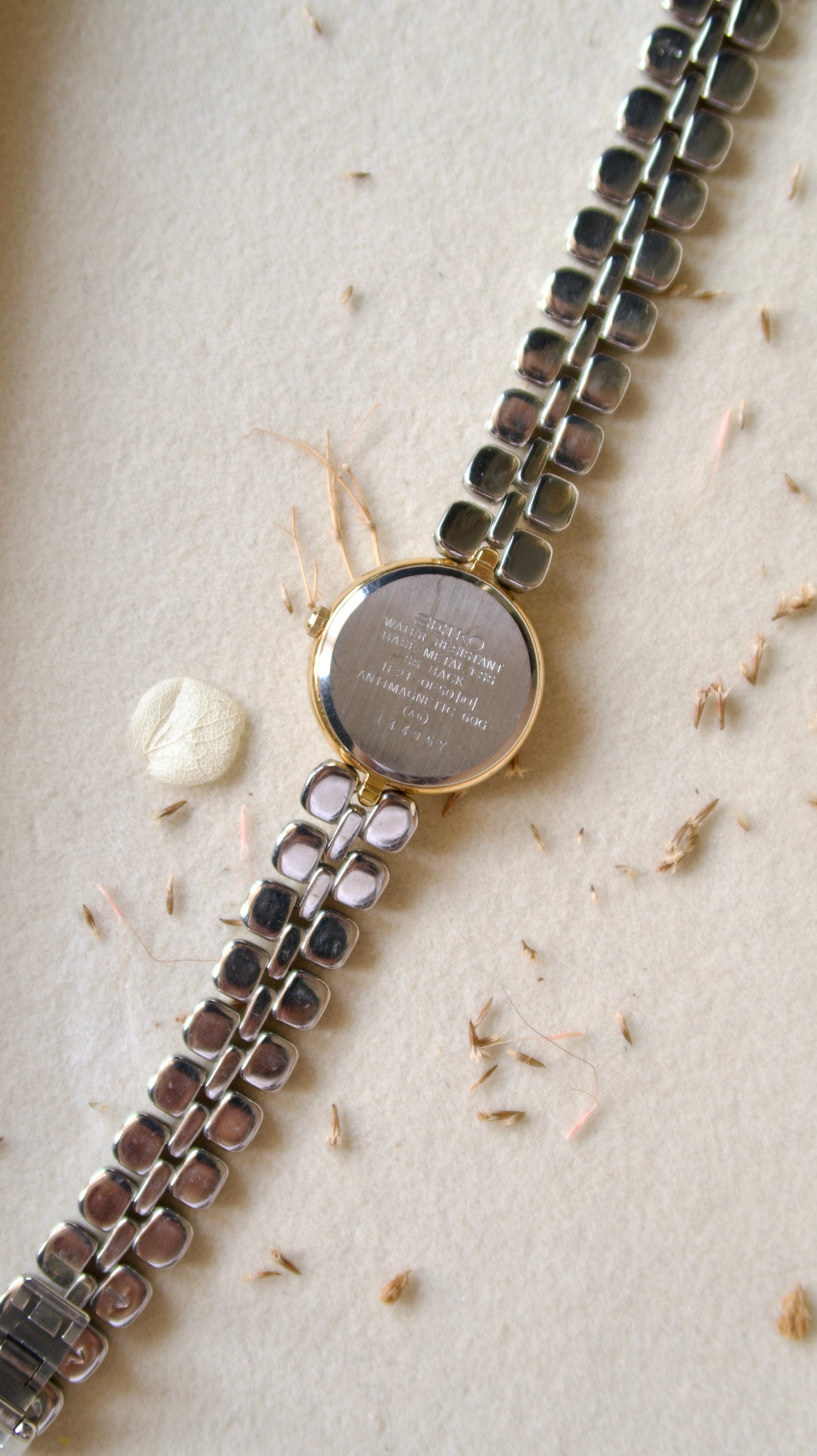 S. Lucent White Round Dial with Two Tone Chain