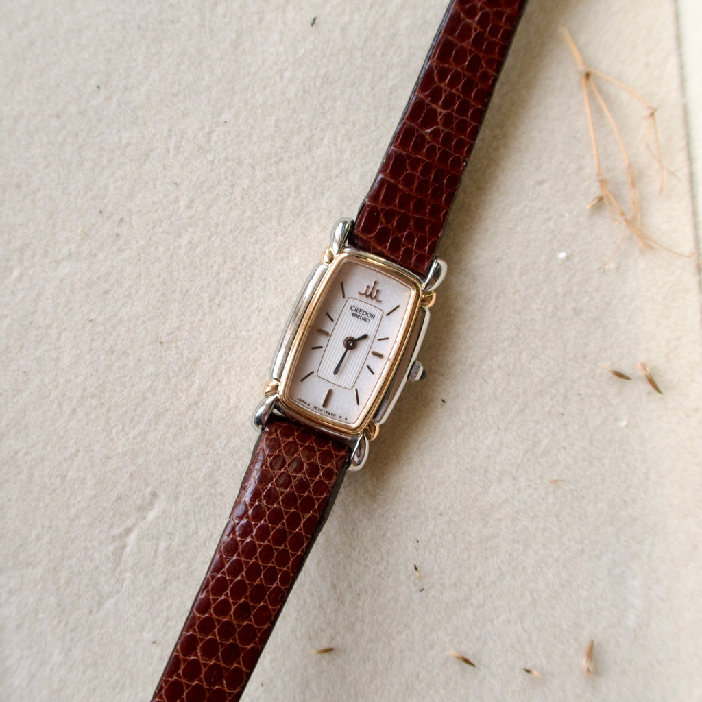 S. Credor Two Tone With Drak Brown Croco Lt Strap