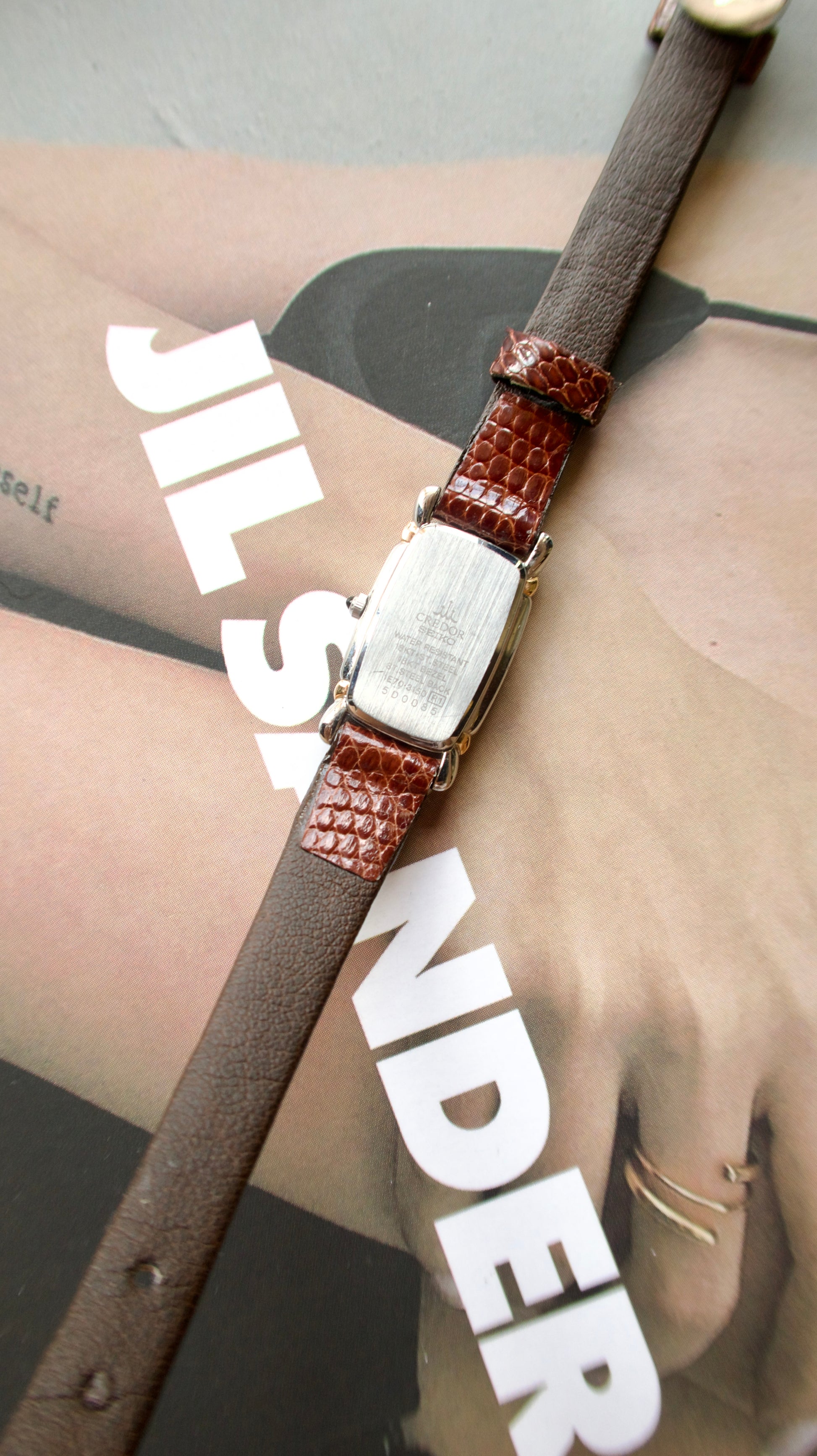 S. Credor Two Tone With Drak Brown Croco Lt Strap