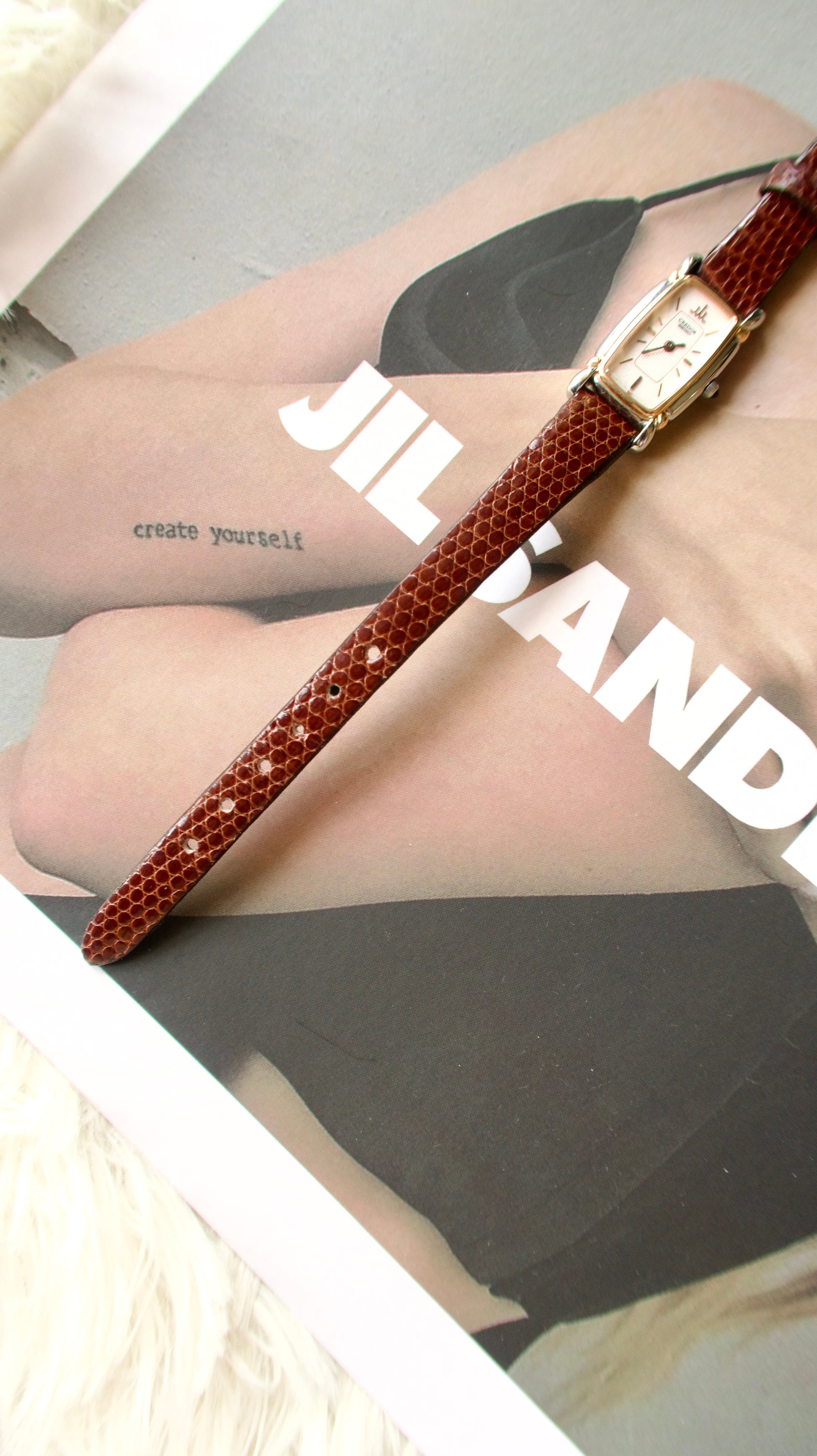 S. Credor Two Tone With Drak Brown Croco Lt Strap