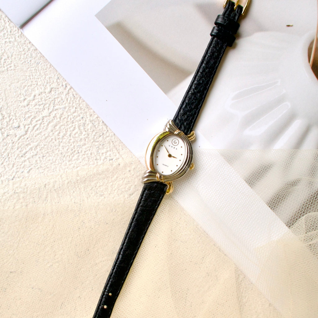 GRES by Ctz. Two Tone Leather Strap Watch