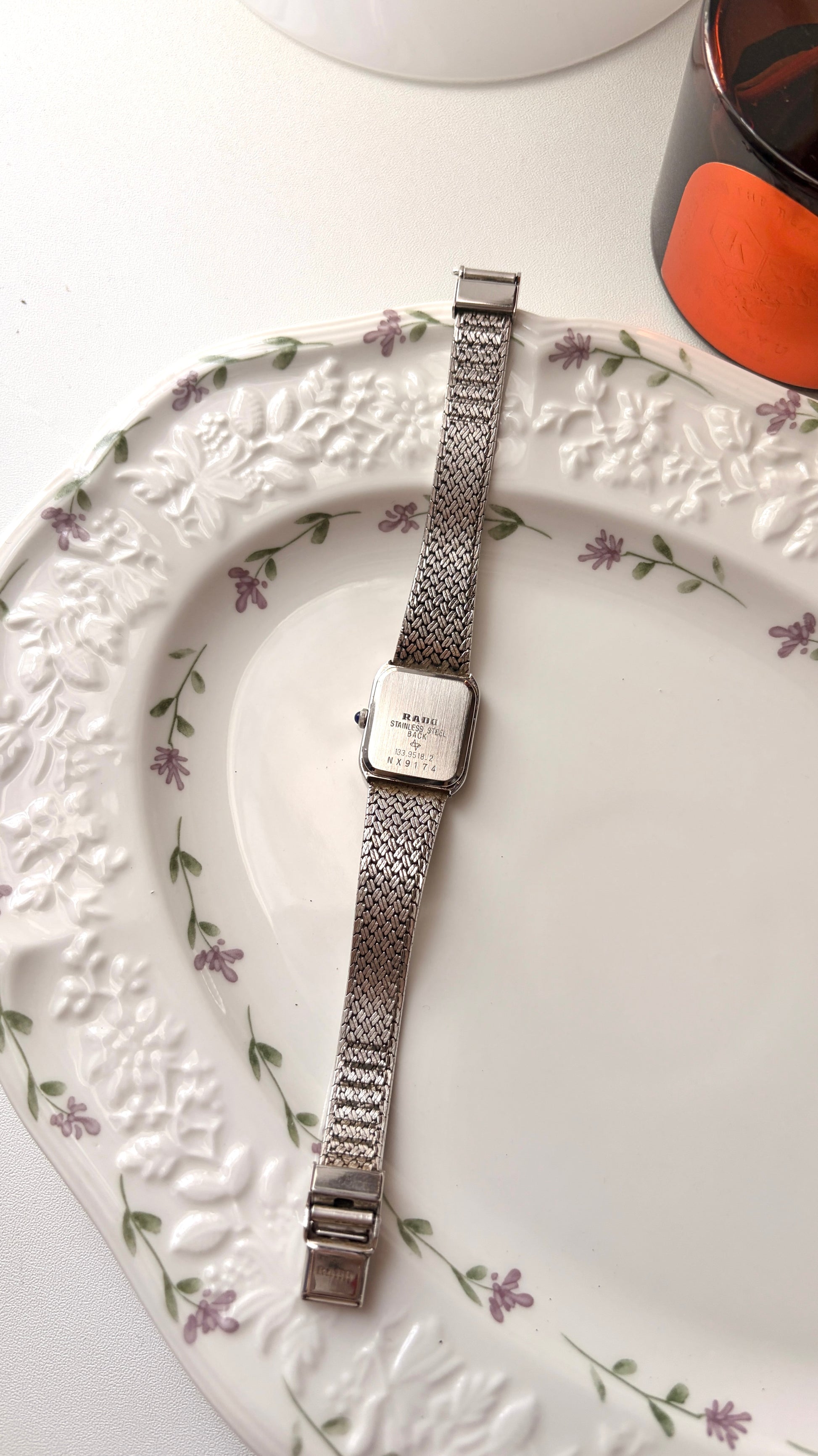 RD. Elegance Silver Square Dial Silver Chain Watch