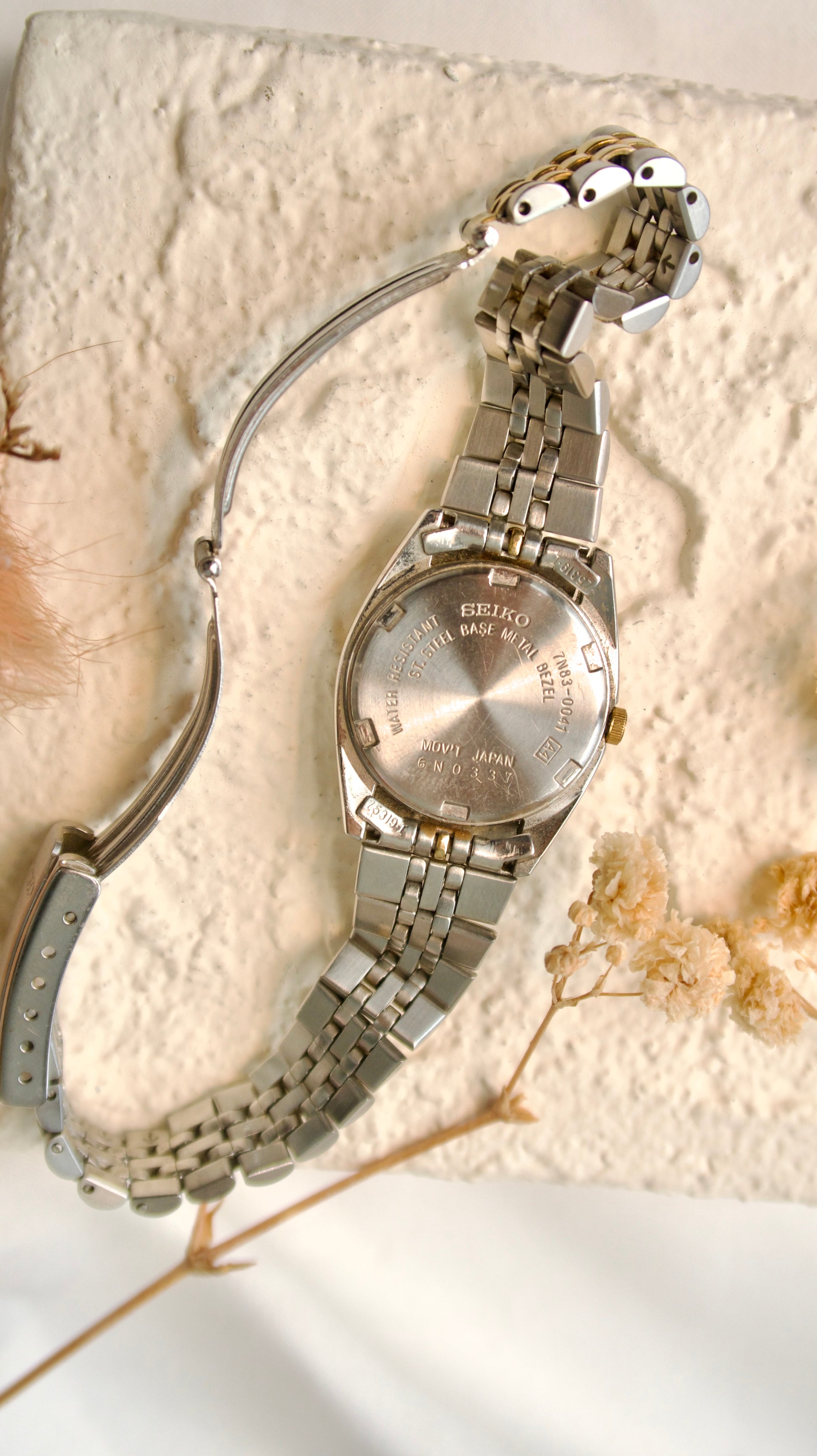 S. Daydate Round Dial with Two Tone Chain Watch