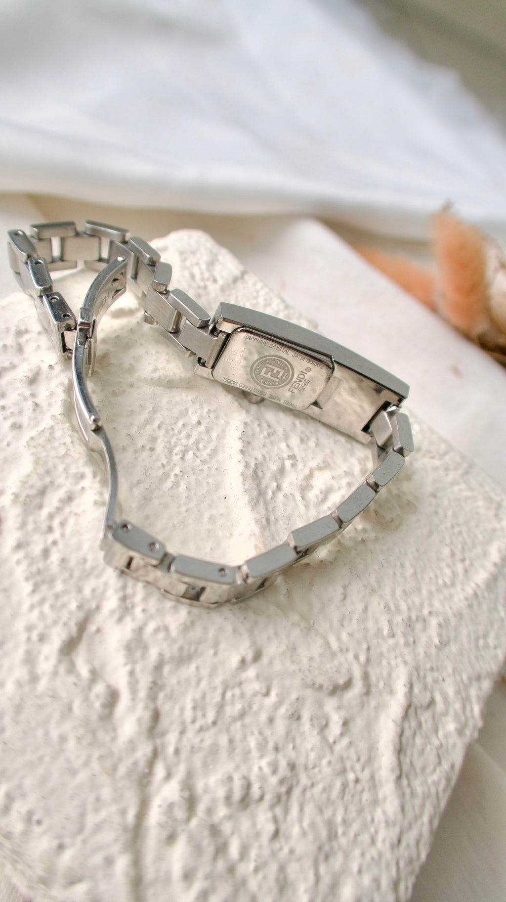 [WITH BOX] F. 3300L Rose Gold Dial Silver Chain Watch