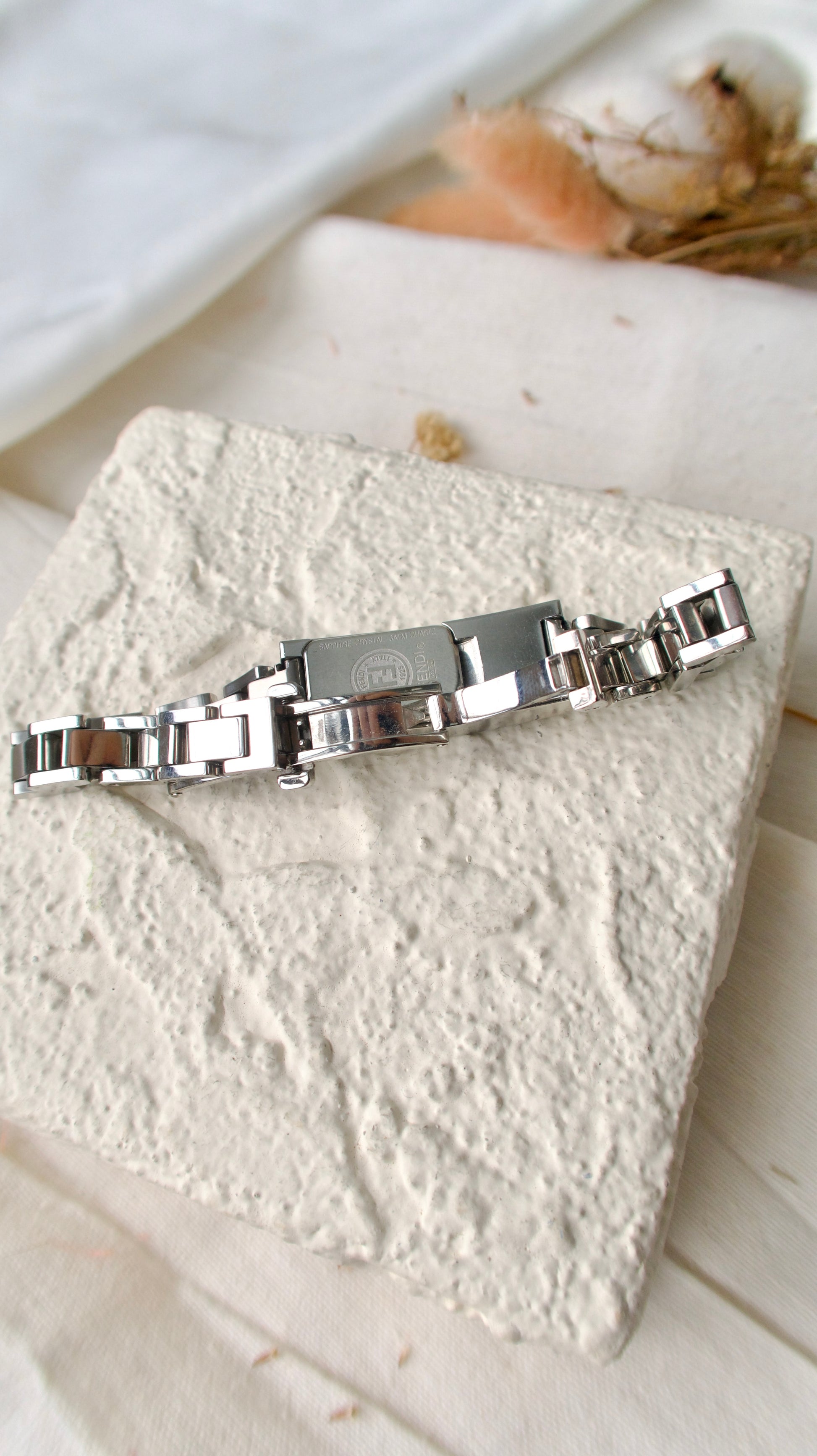 [WITH BOX] F. 3300L Rose Gold Dial Silver Chain Watch