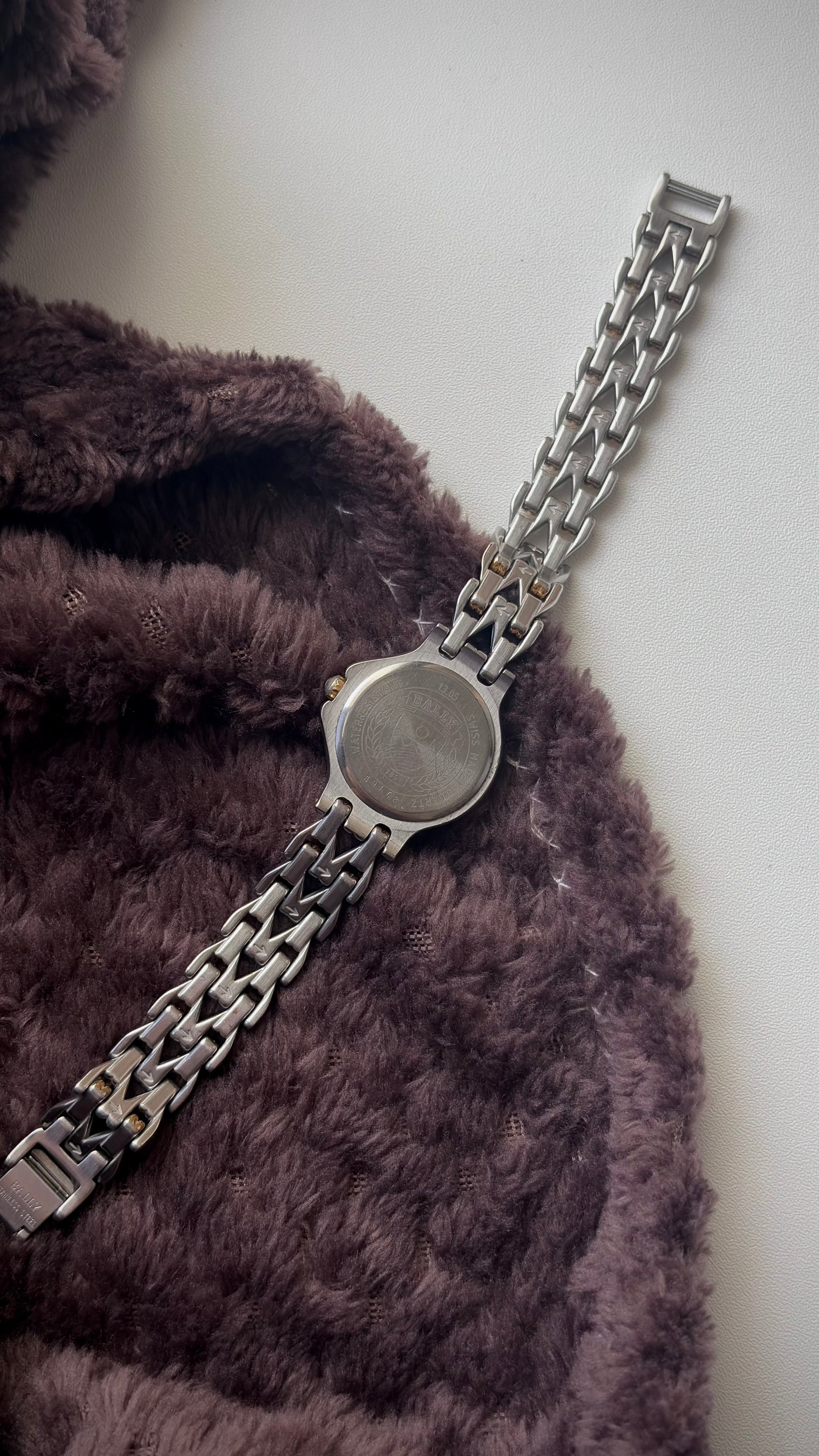 BALLY. Round Silver Dial with Two Tone Watch