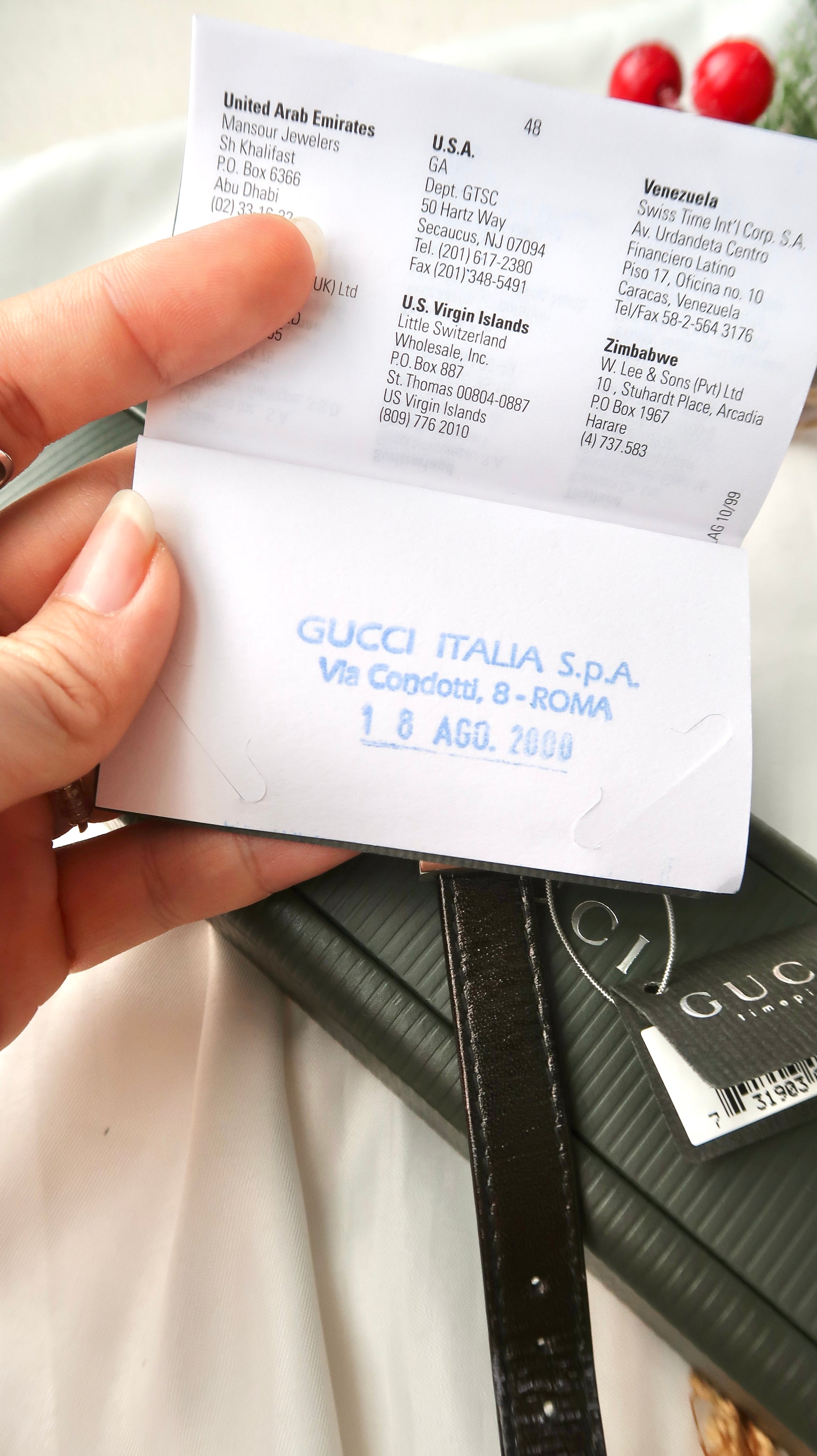 [FULLSET WITH BOX] Gc. 2300L Silver Rect Dial with Black Strap Watch