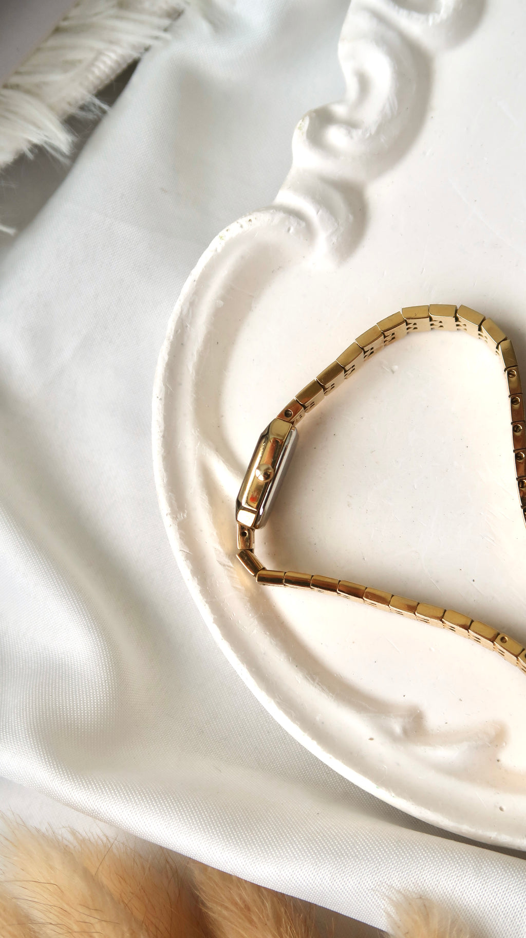 CTZ. x HIROB Gold Mini Square Dial with Gold Chain Watch