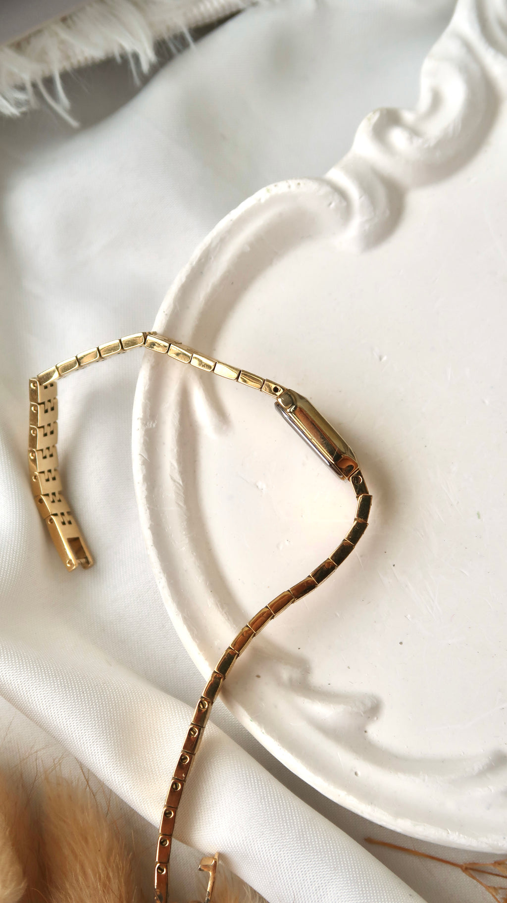 CTZ. x HIROB Gold Mini Square Dial with Gold Chain Watch