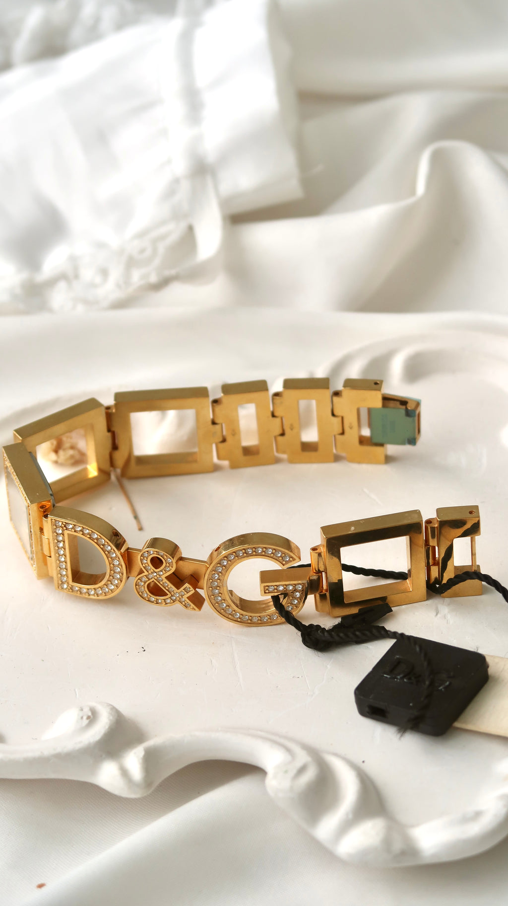 D&G White Square Dial with Gold Chain Watch [Like New]