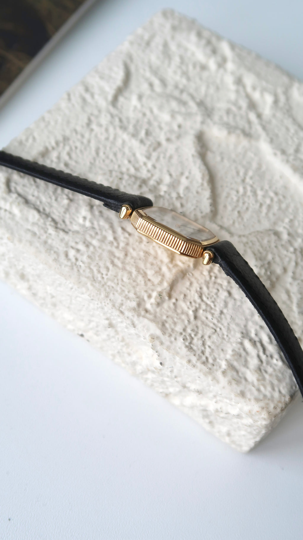 CTZ Excella White Square Roman Dial with Black Strap Watch
