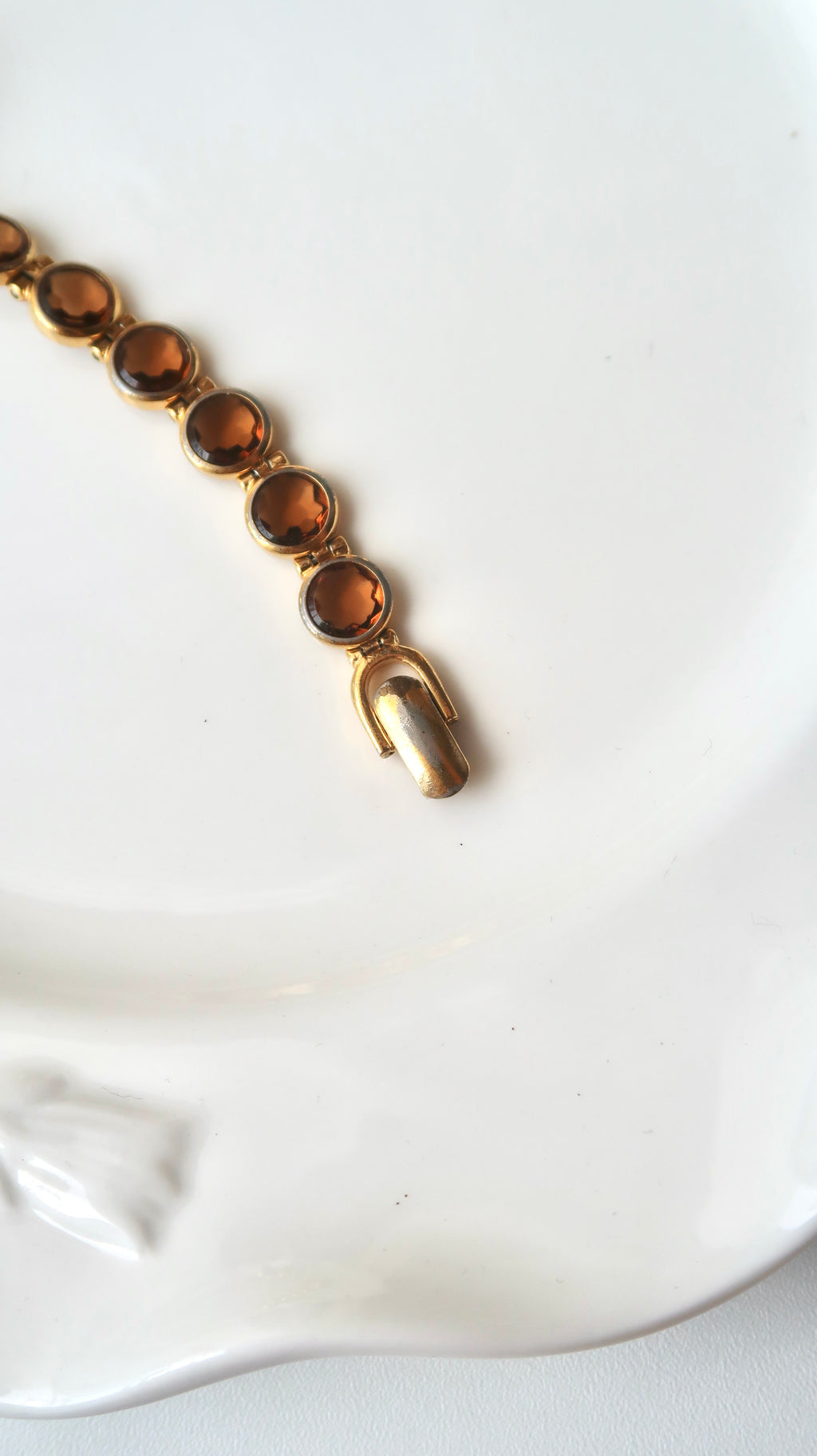 S. Lassale Brown Round Dial Brown Gold Chain Watch