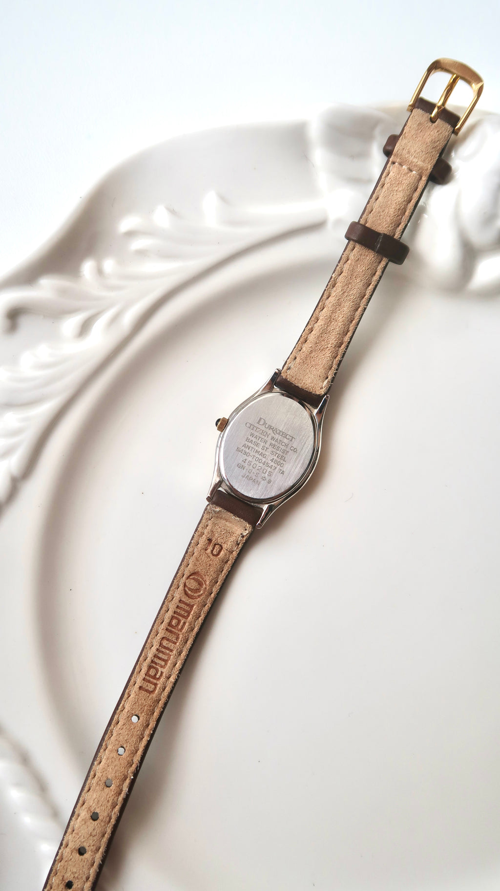 CTZ. Exceed MOP Oval Dial Dark Brown Strap Watch