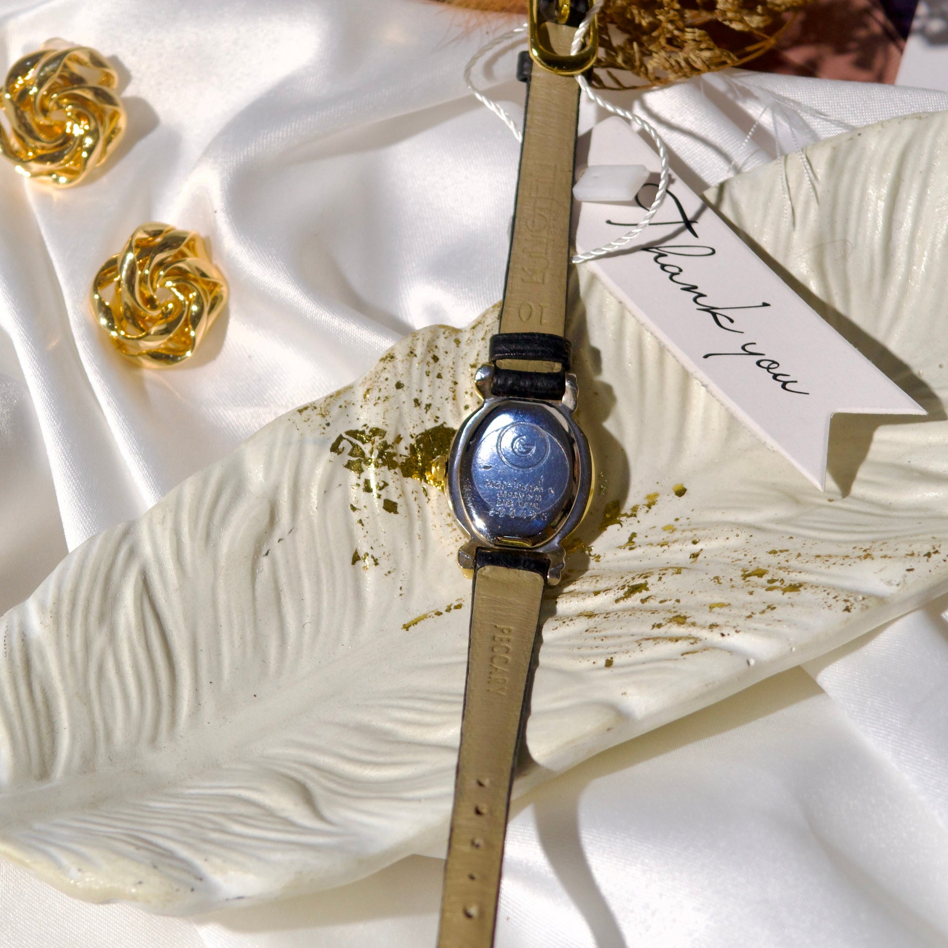 GRES by Ctz. Two Tone Leather Strap Watch
