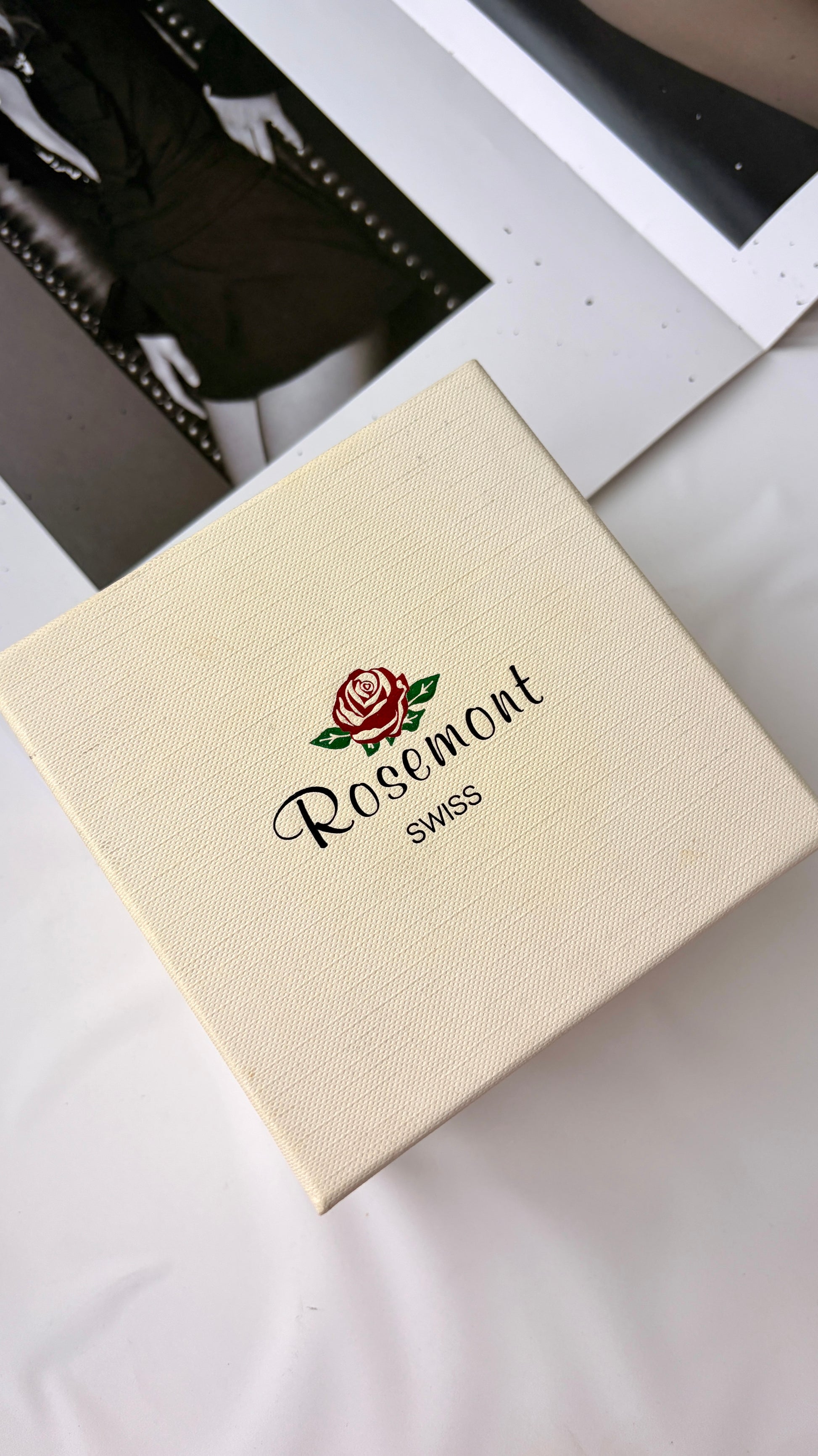 [Fullset WITH BOX] Rosemont Precision Square Dial with Gold Chain Watch