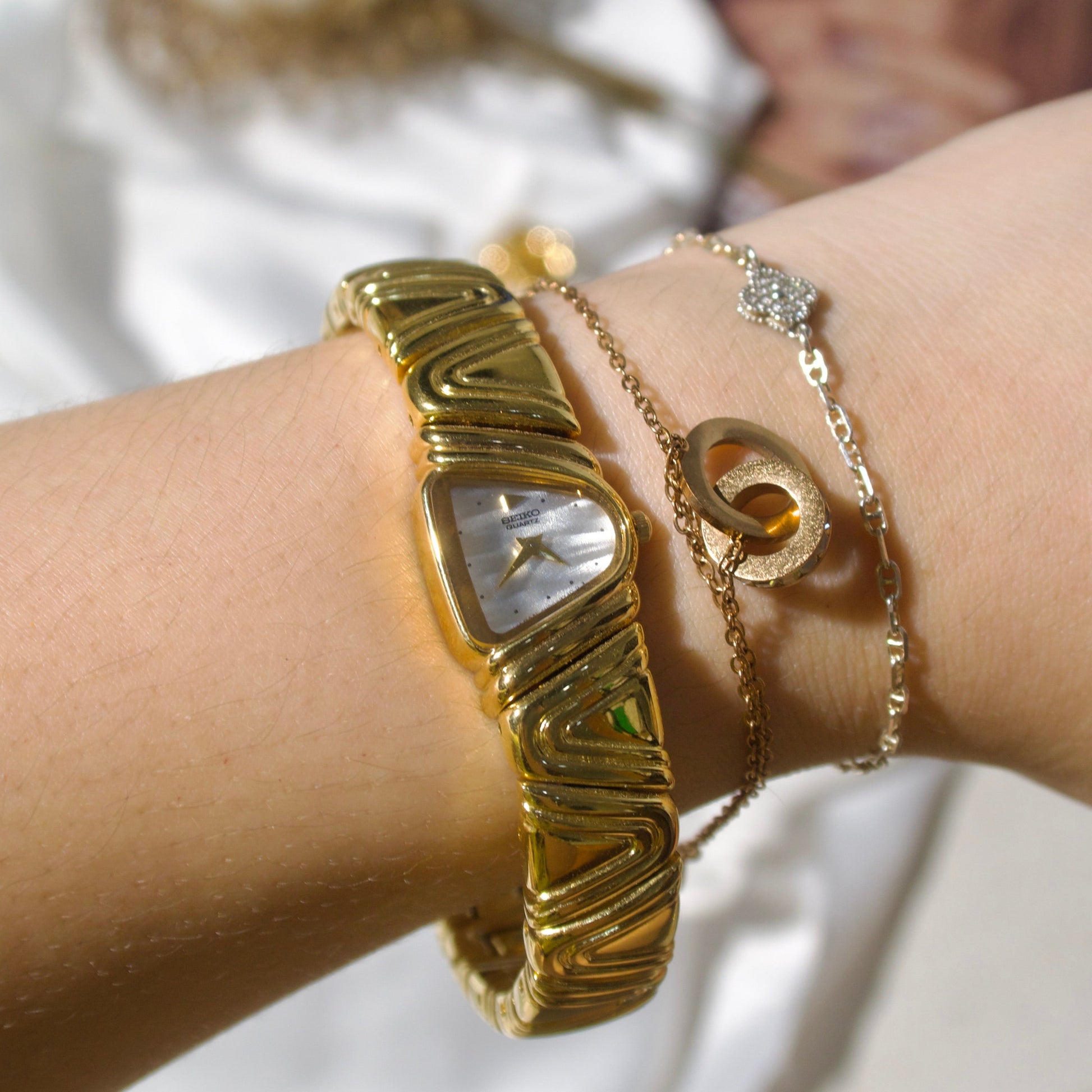 S. Piano Gold Bangle Watch [NEW]