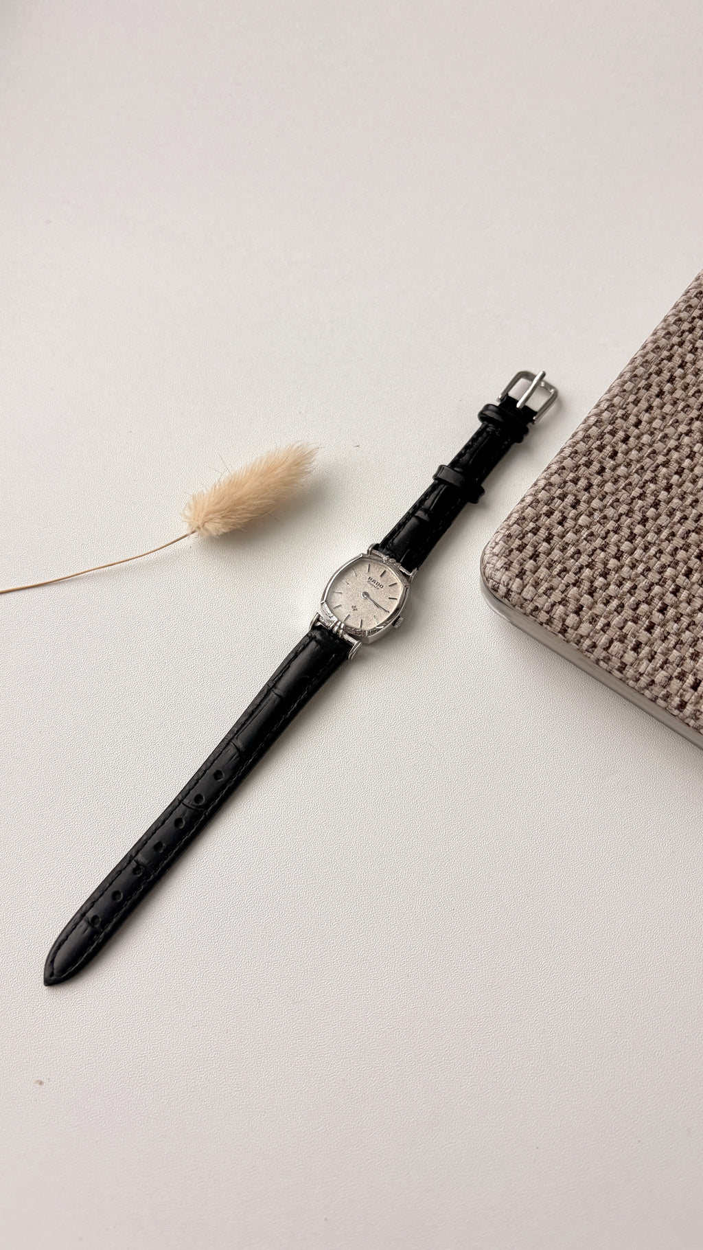 RD. Silver Dial with Black Strap Watch