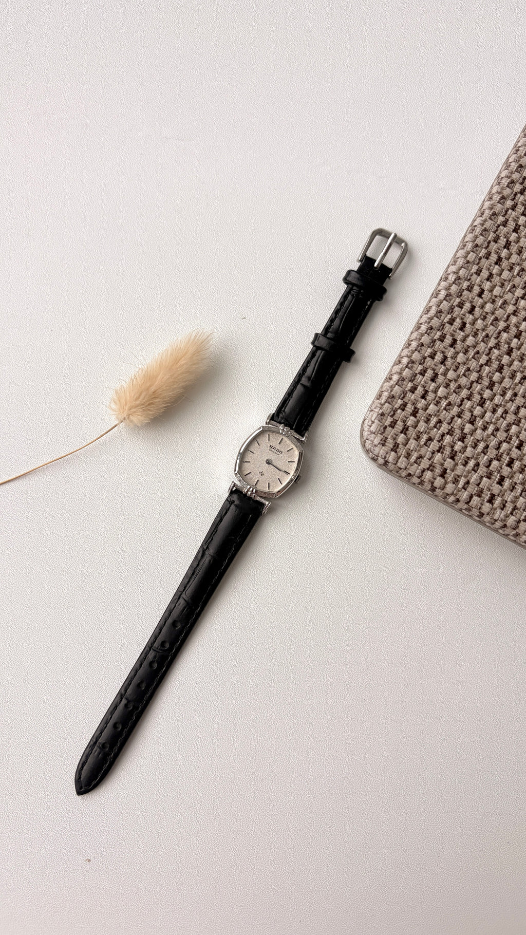 RD. Silver Dial with Black Strap Watch