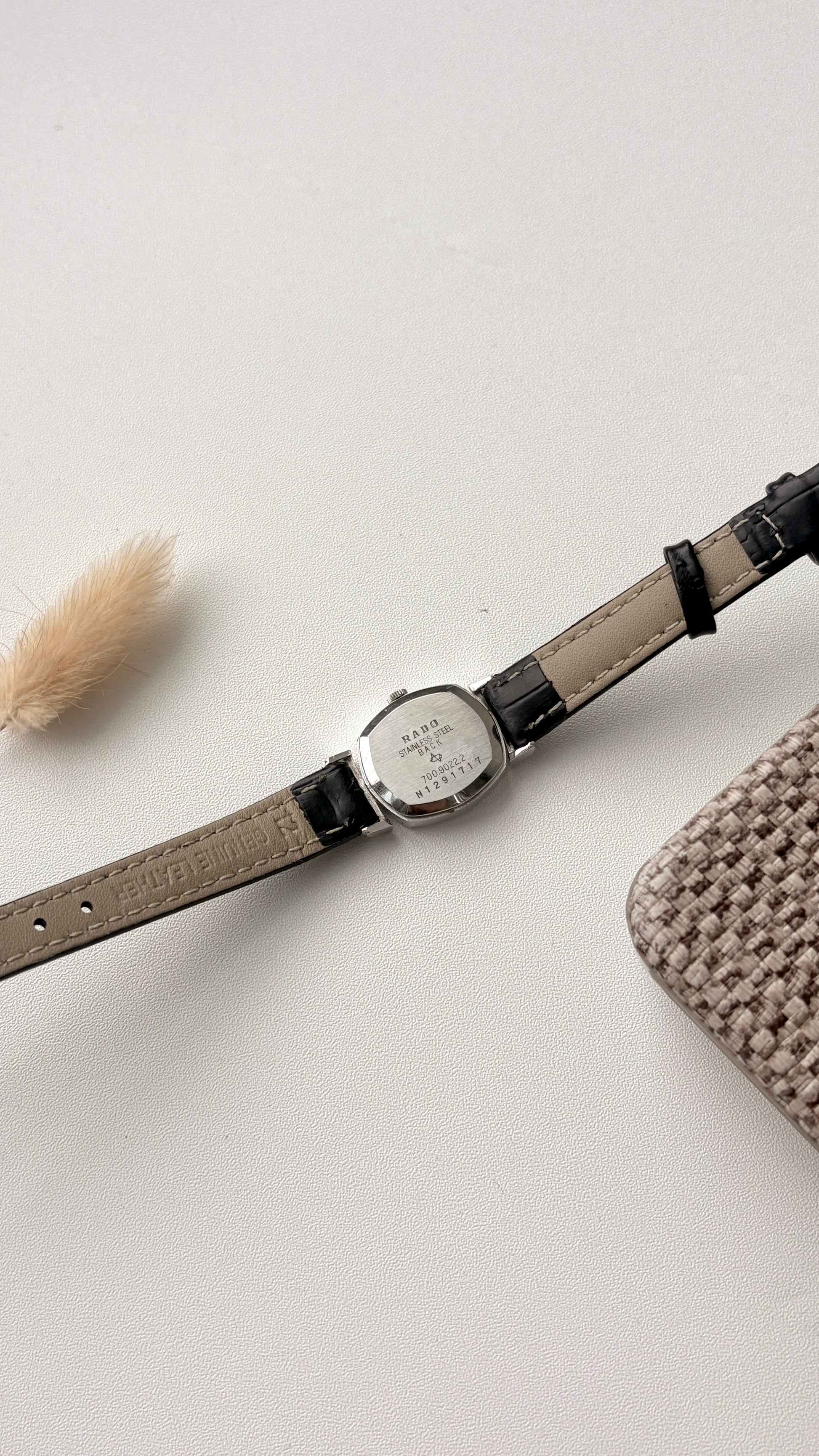 RD. Silver Dial with Black Strap Watch