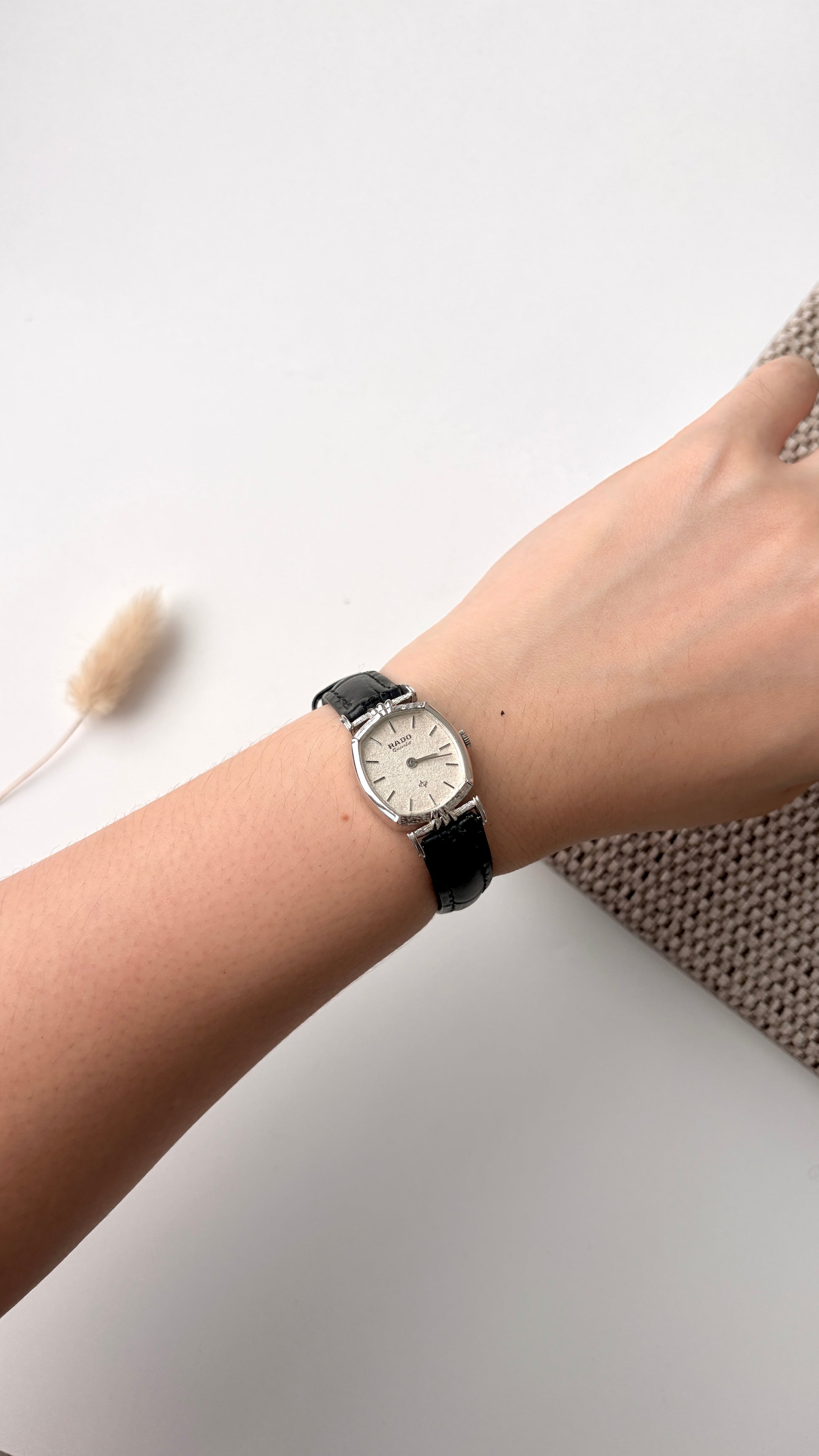 RD. Silver Dial with Black Strap Watch