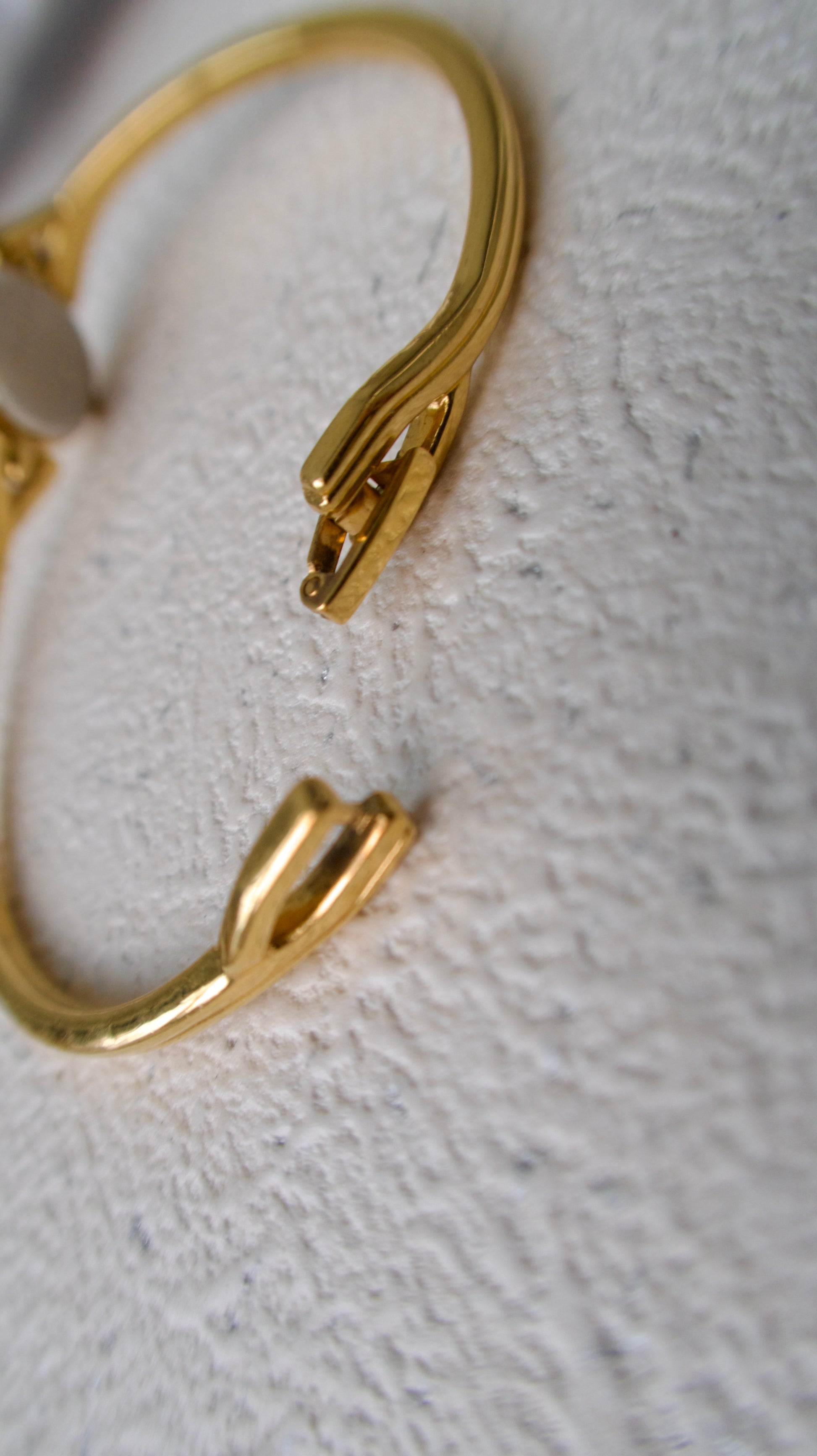 S. Round Gold Dial with Gold Bangle Bracelet