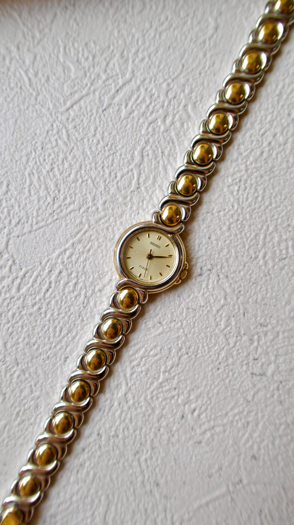 S. Tisse Round Dial Two Tone Chain