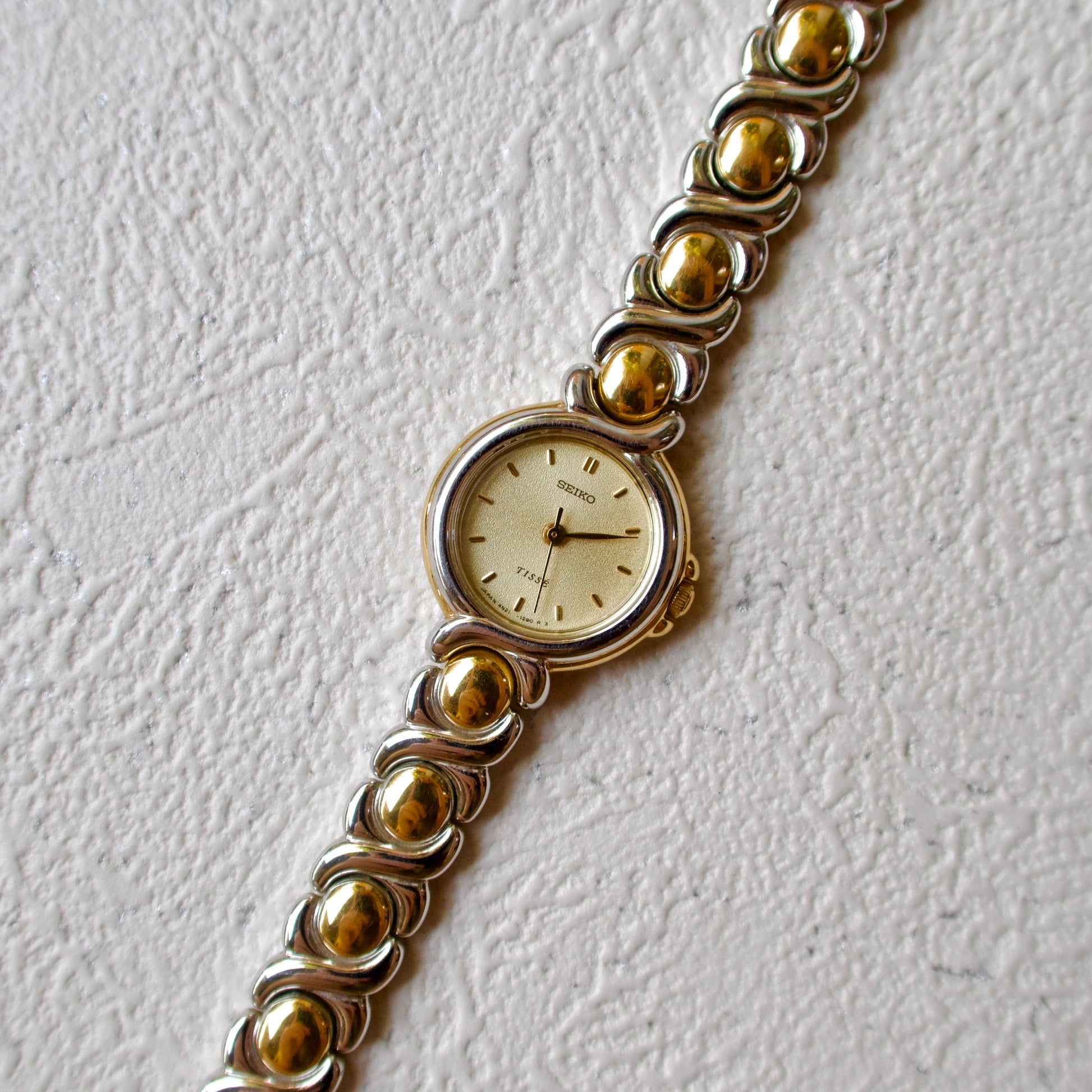 S. Tisse Round Dial Two Tone Chain