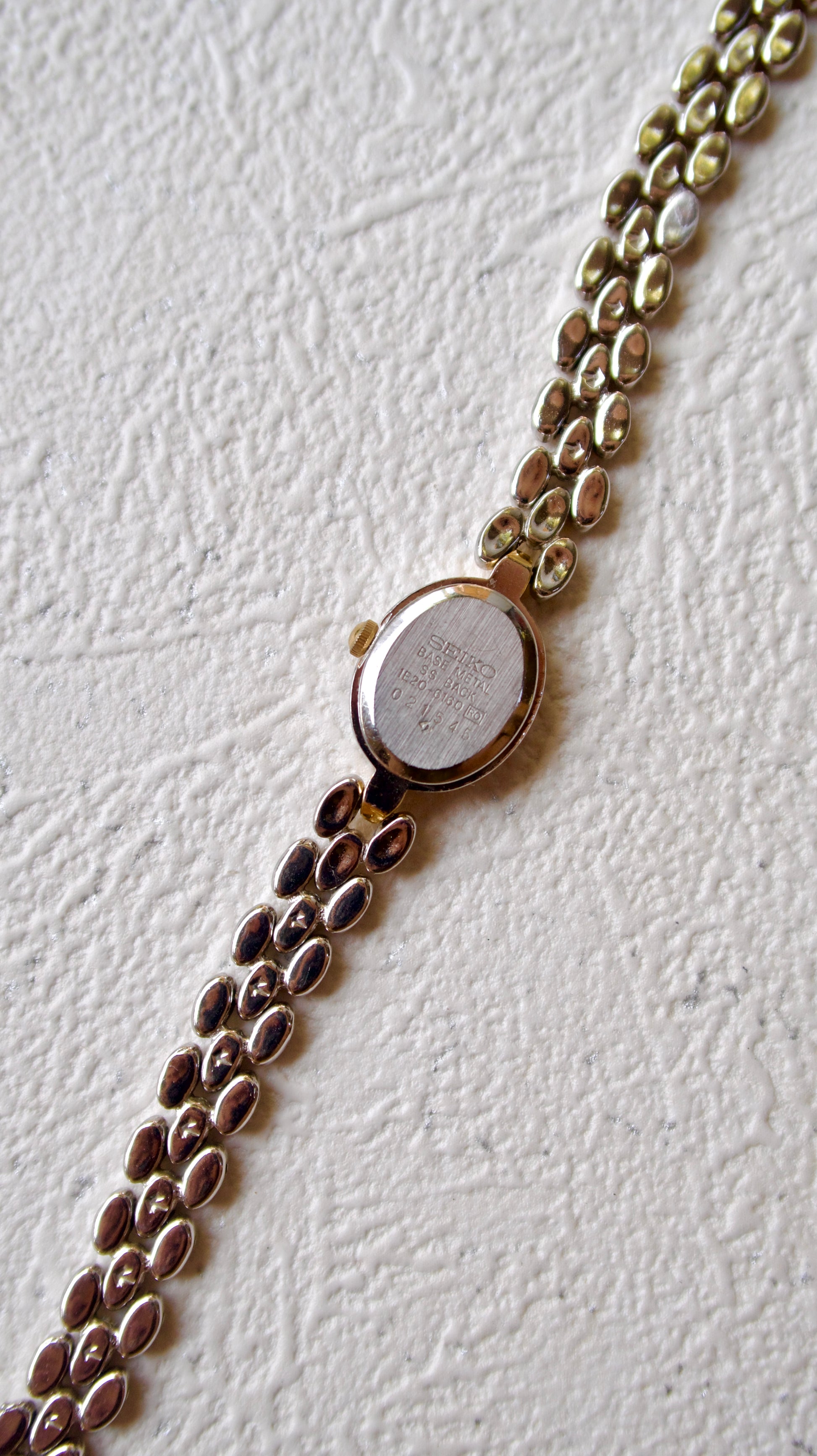 S. Blue Jewel Oval Dial with Two Tone Chain