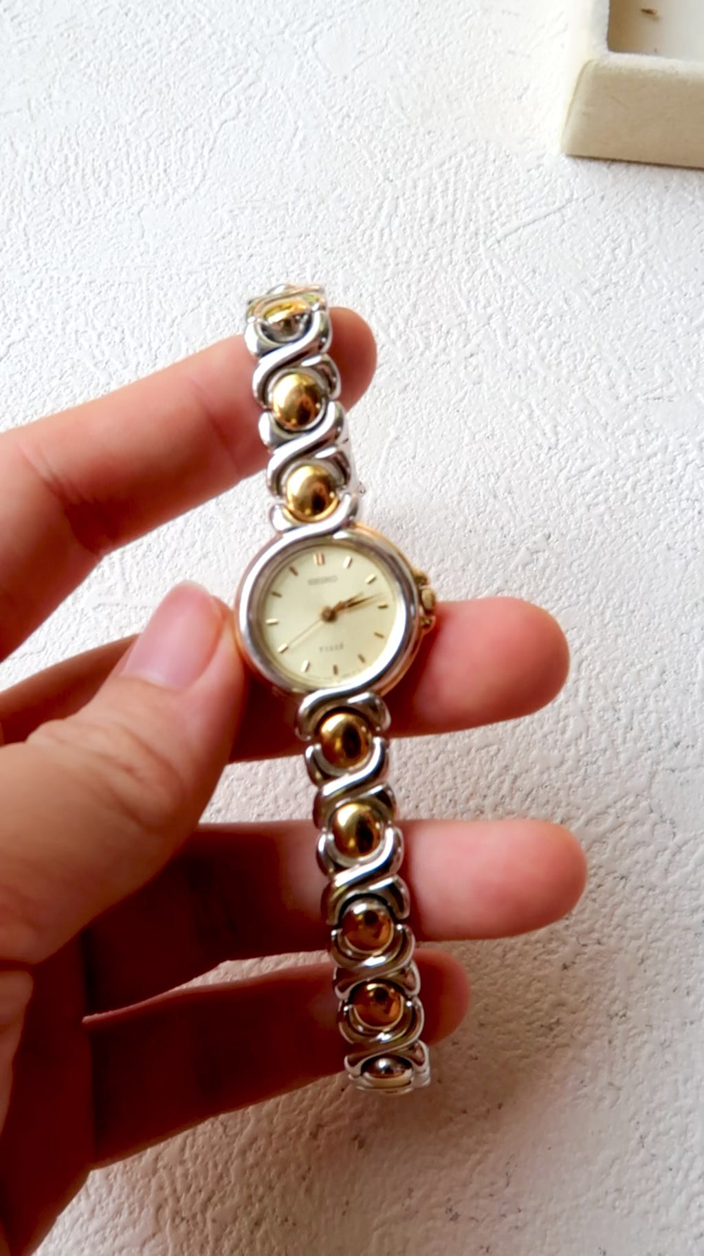 S. Tisse Round Dial Two Tone Chain