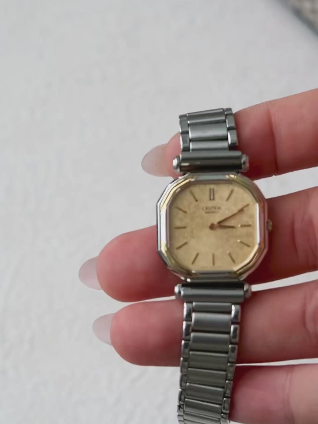 S. Credor Silver Chain Watch