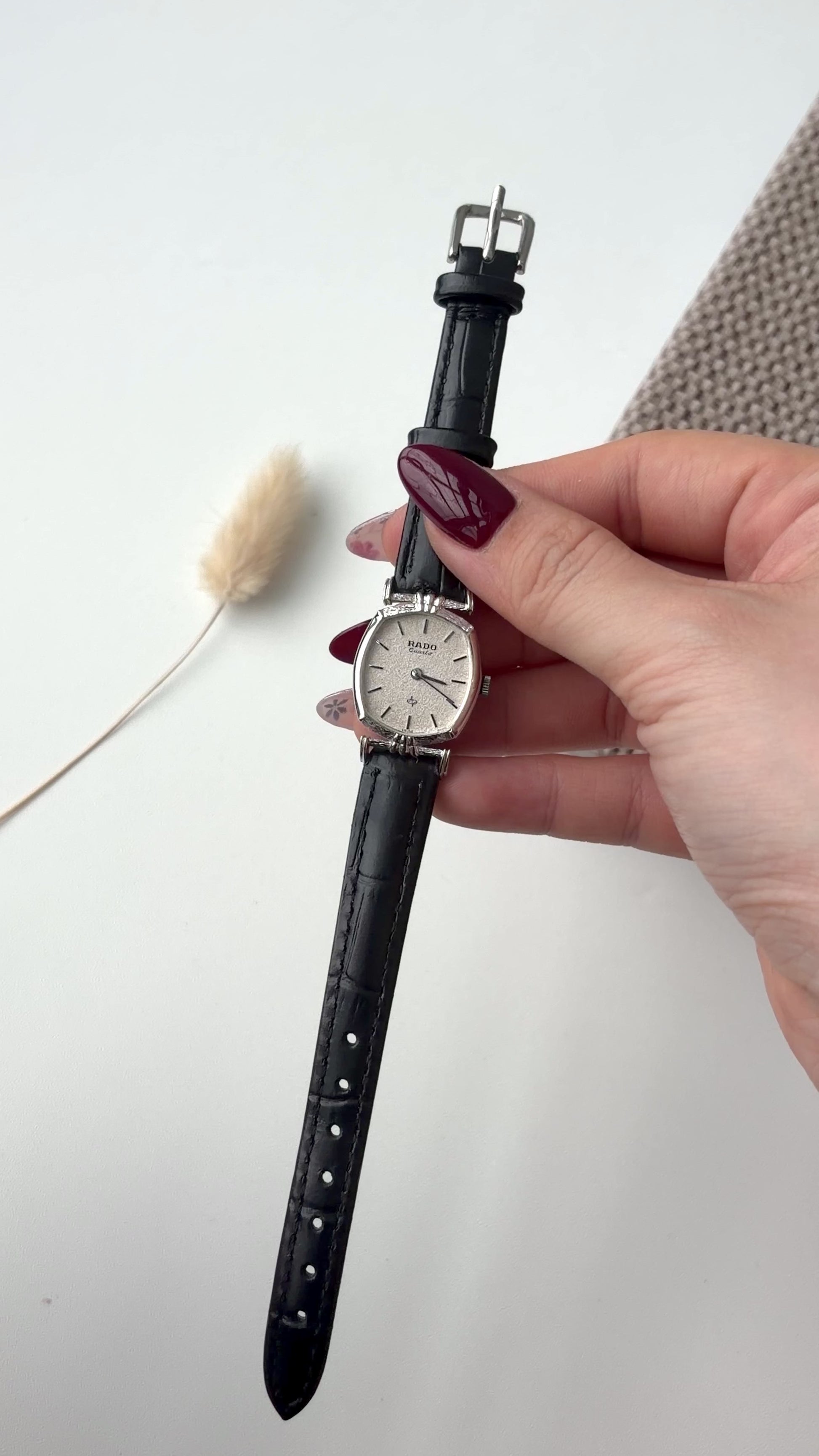 RD. Silver Dial with Black Strap Watch
