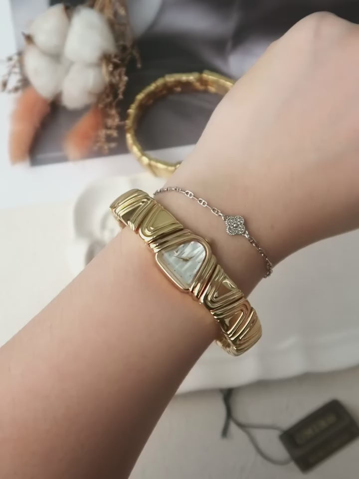 S. Piano Gold Bangle Watch [NEW]